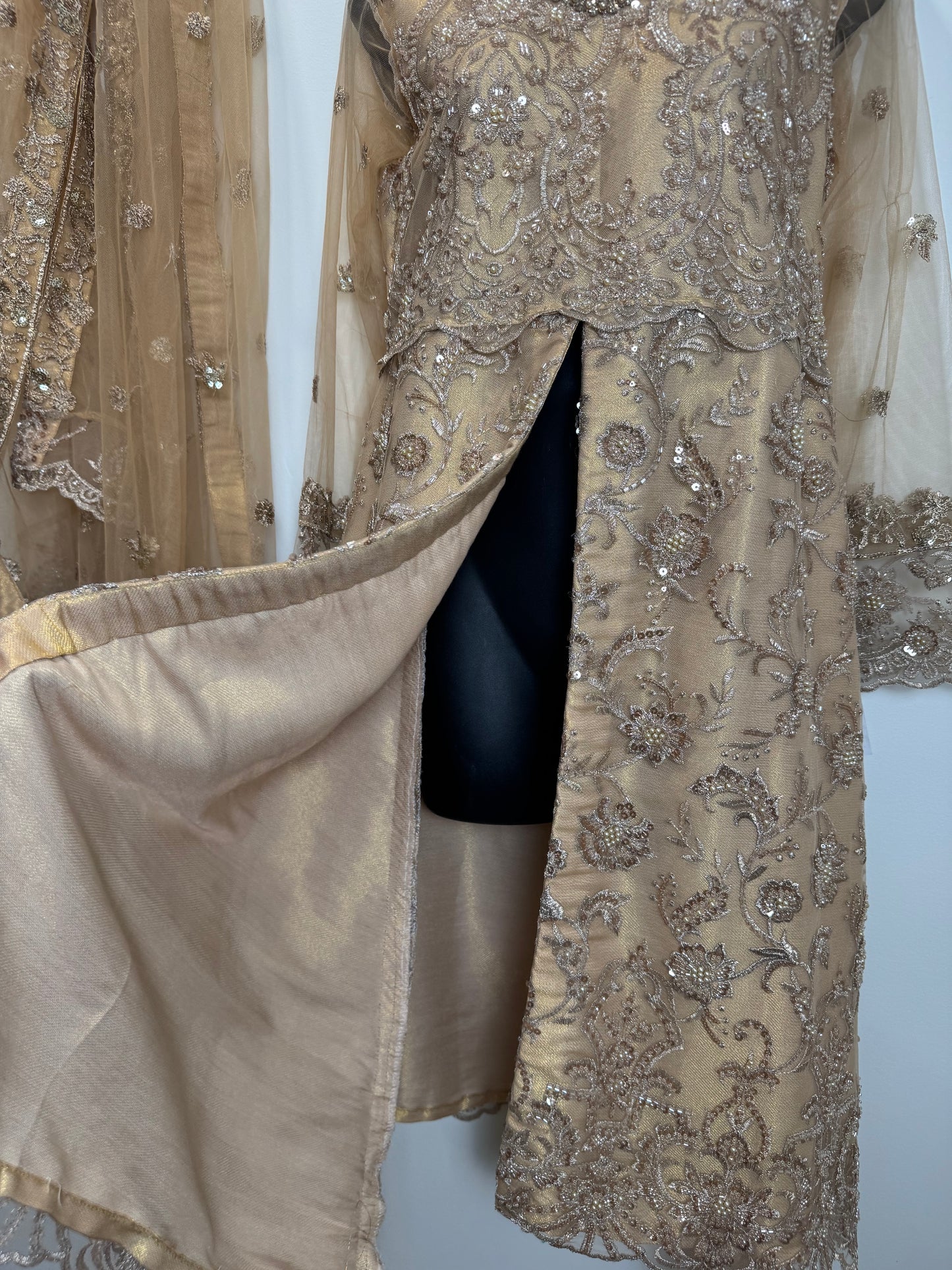 Beige Kurta Duppatta - 34
