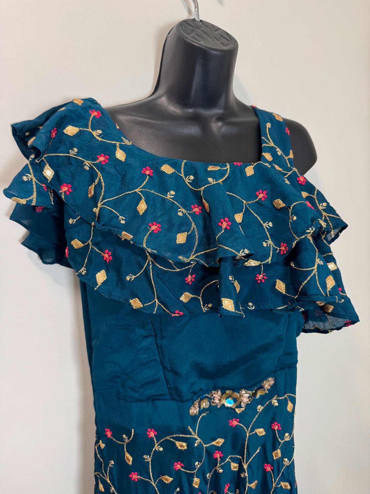 Blue floral gown - 38
