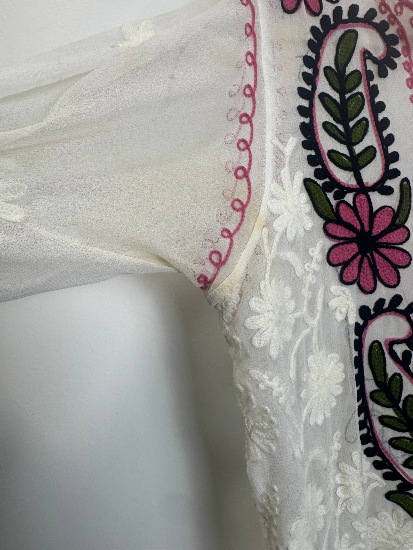 White Black Pink Kurta - 38