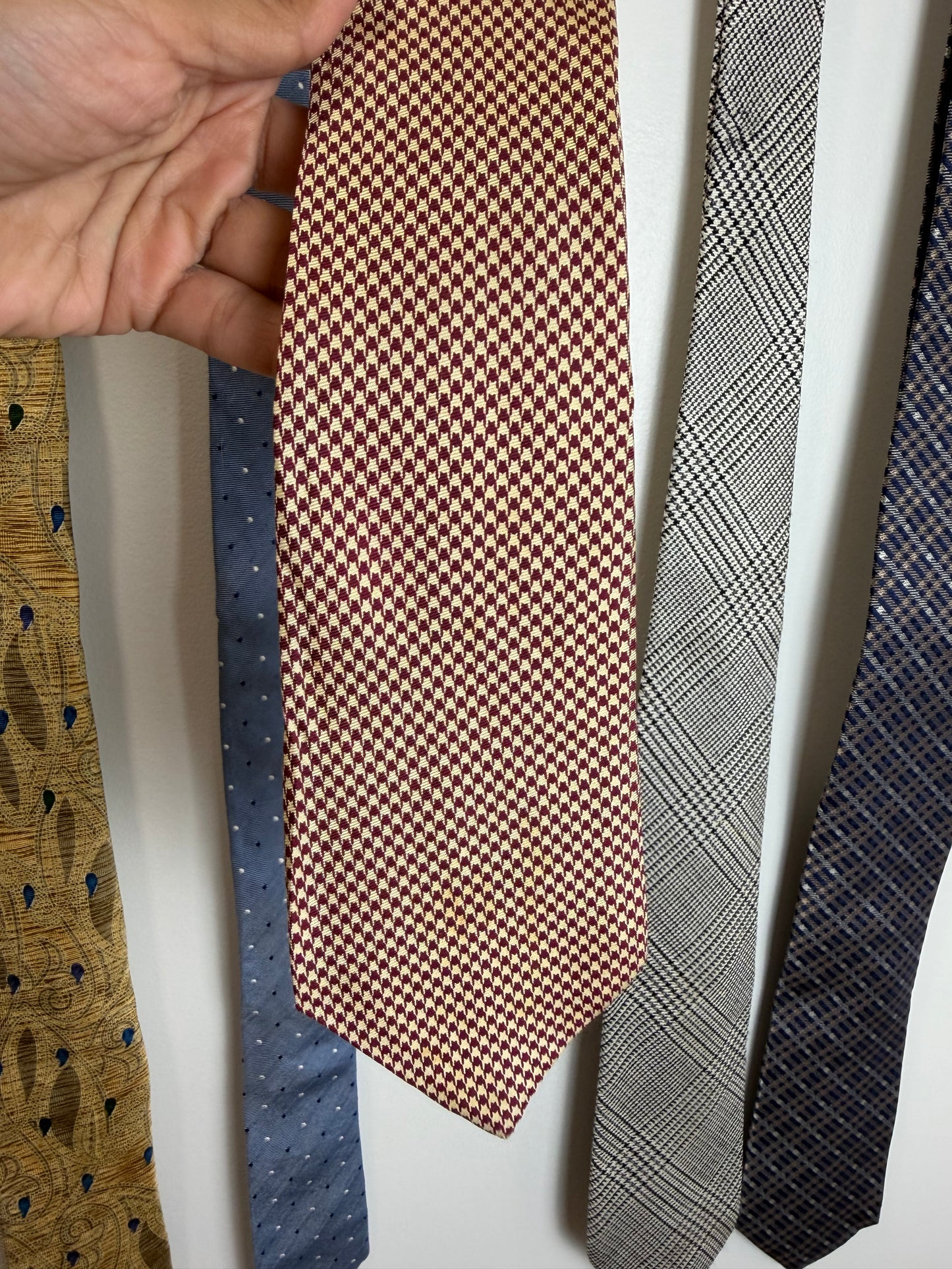 Designer Silk Tie Lot of 5 Barneys J.Crew Robert Talbott Joseph Abboud