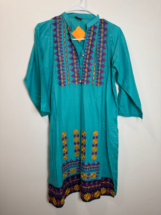 Teal Purple Kurta - 40