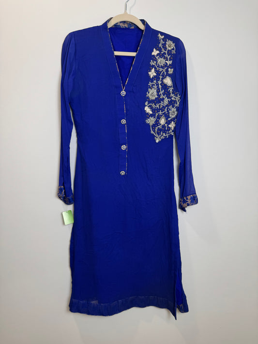 Blue Silver Kurta - 38