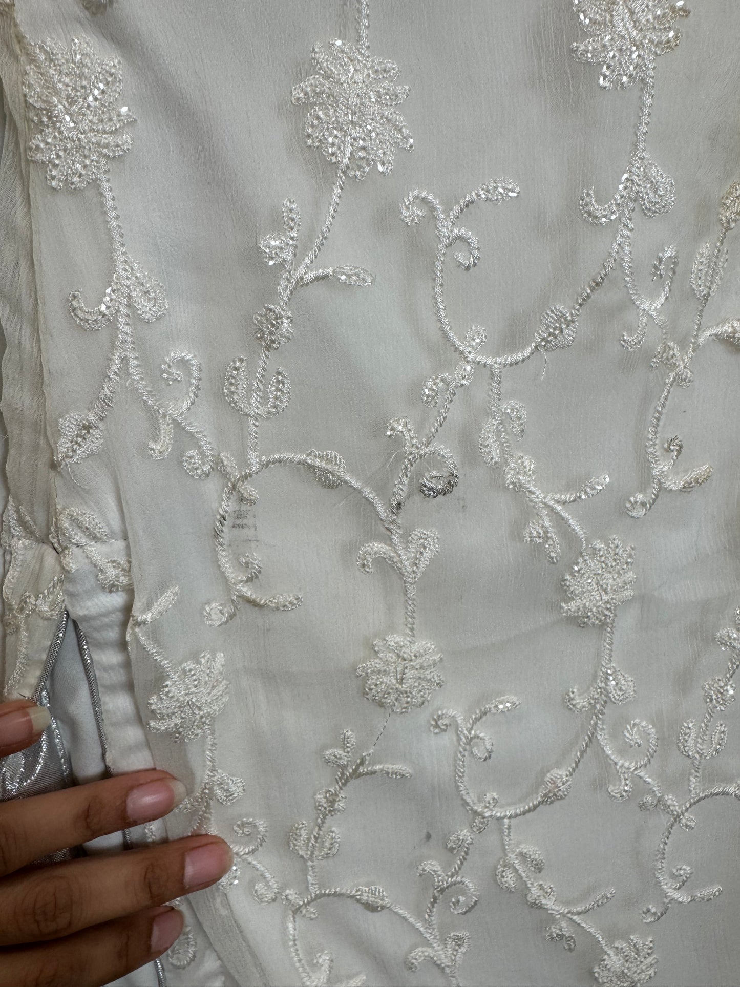 White Silver Kurta - 34