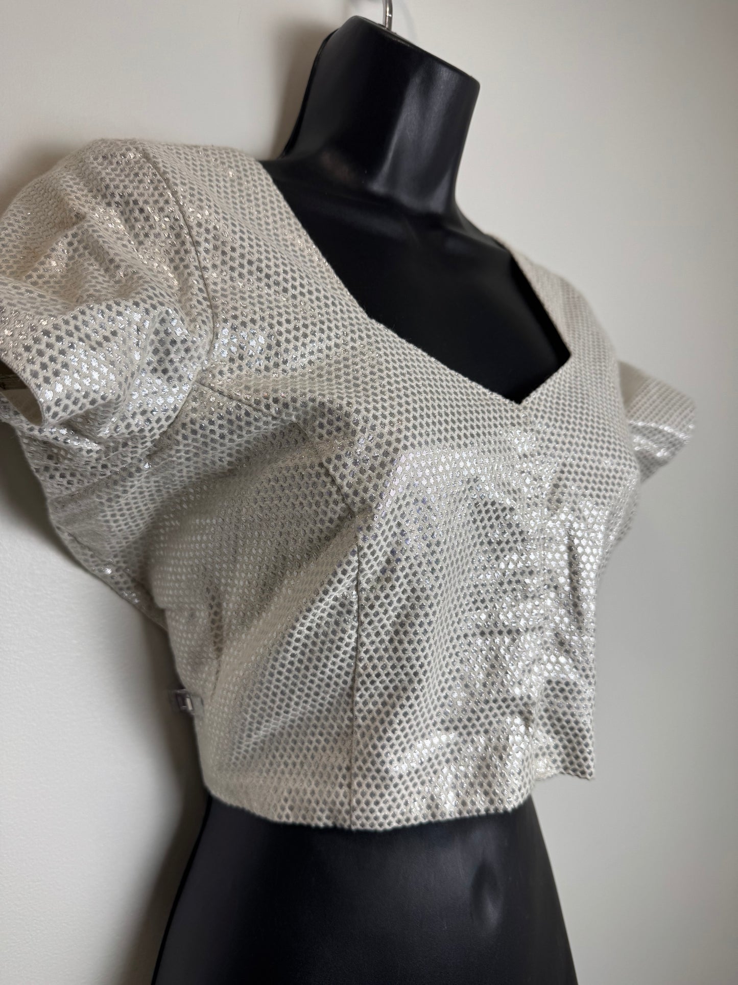 White Silver Blouse - 40
