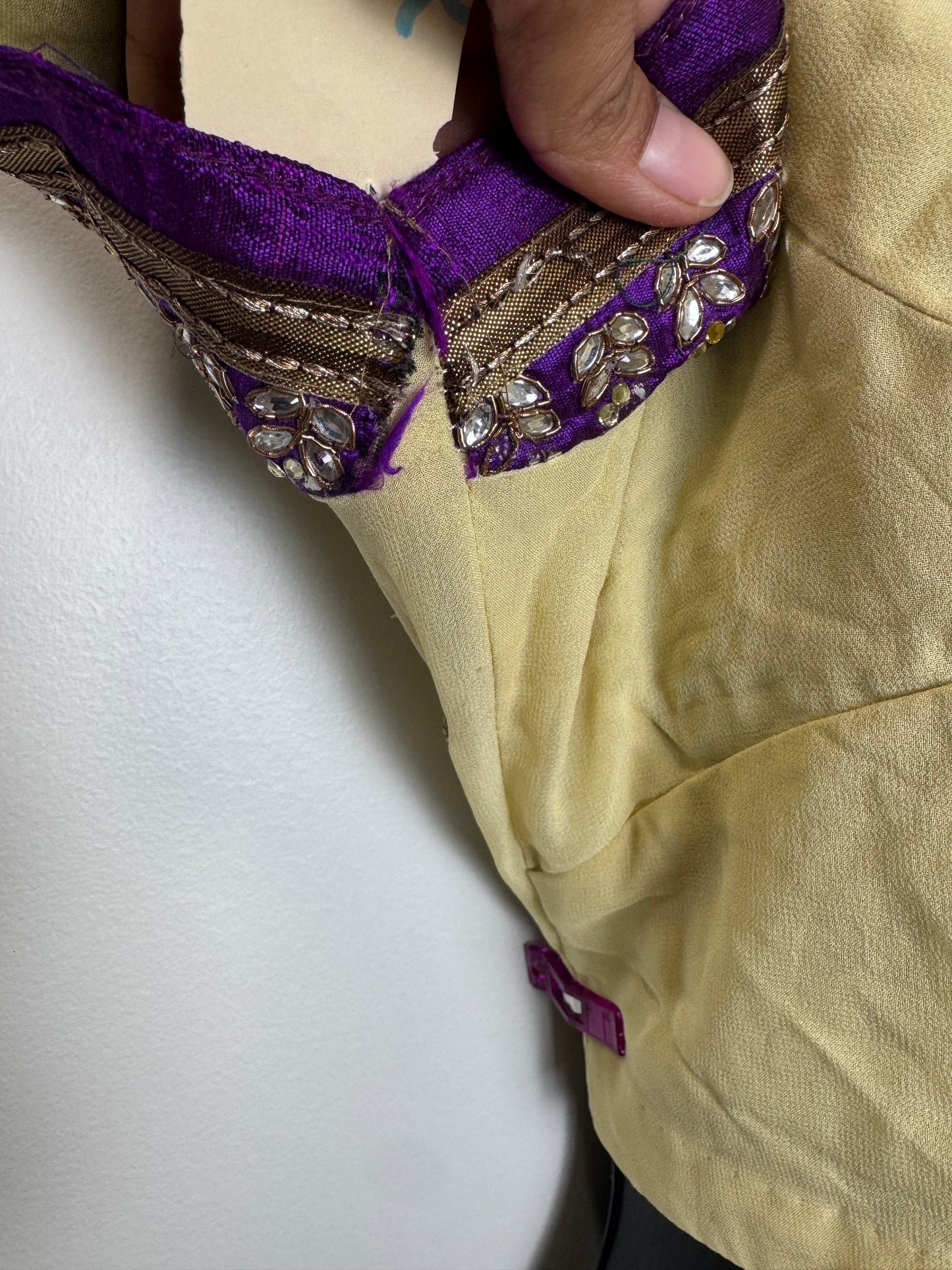 Beige purple Blouse - 38