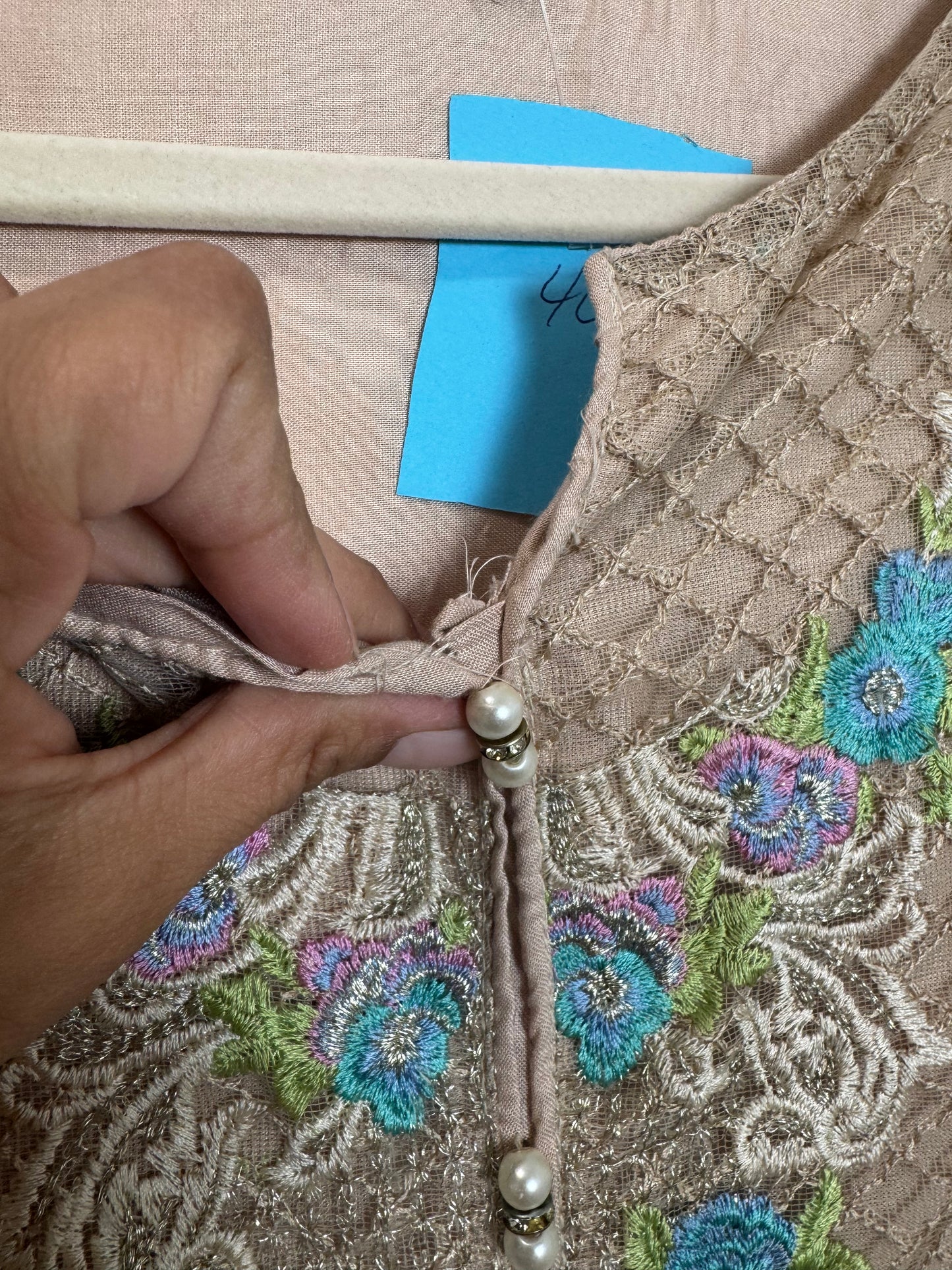 Beige Pastel Kurta - 40