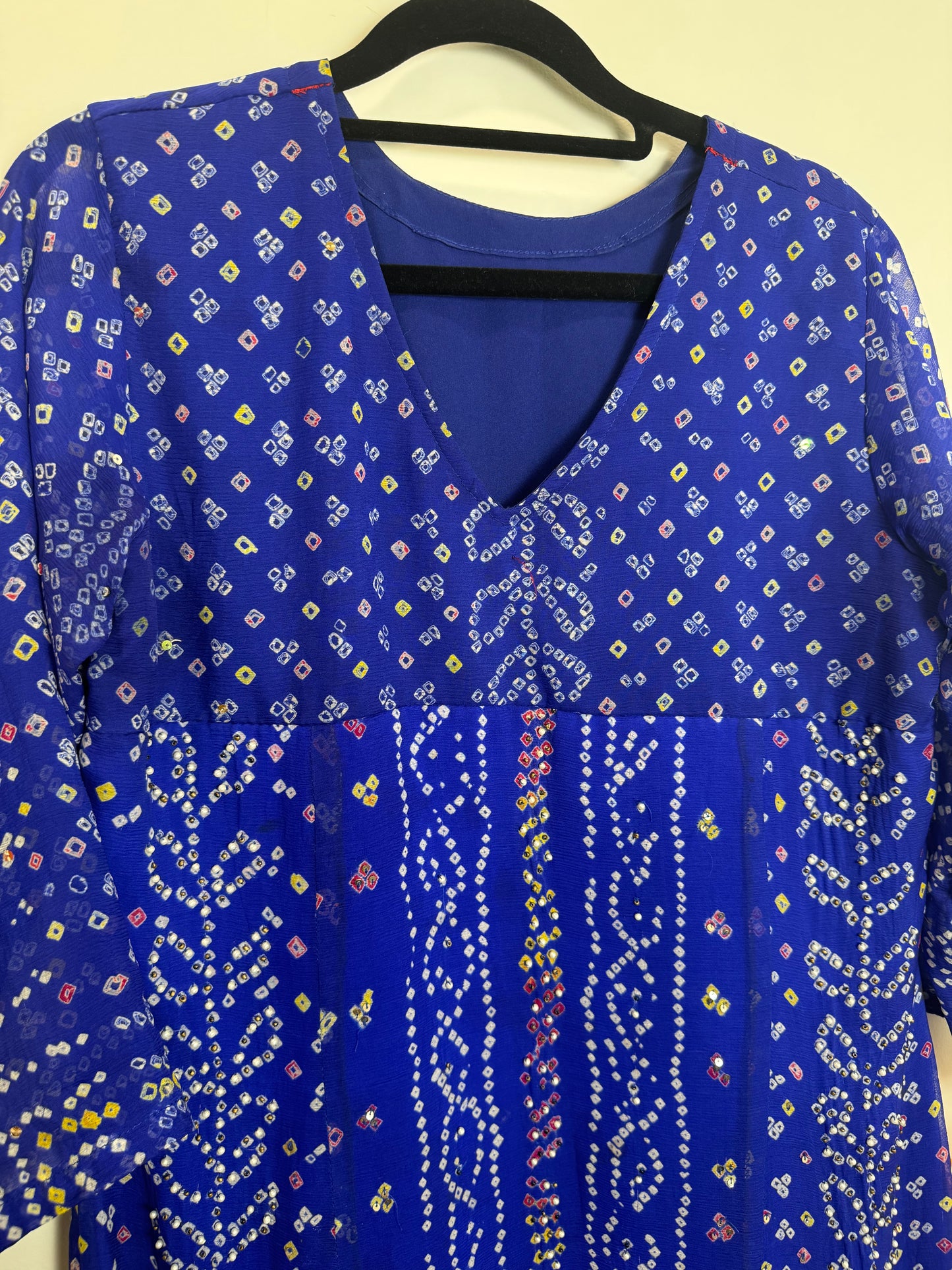 Blue Bandhani Kurta - 36