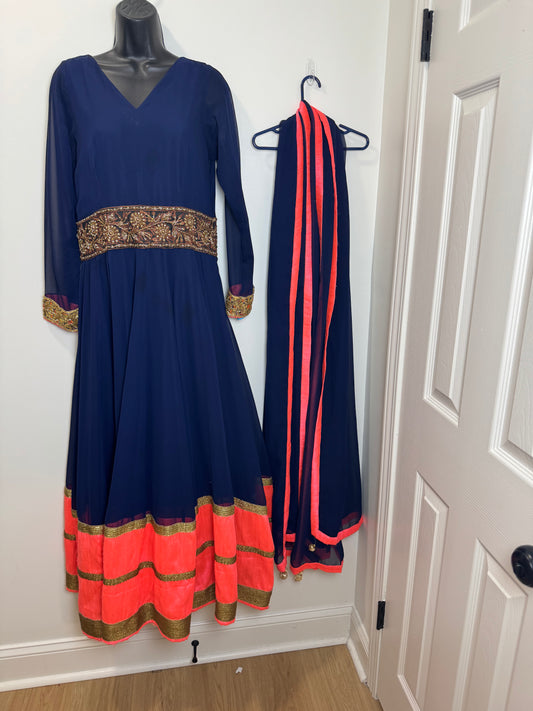 Navy Bright Orange - 36