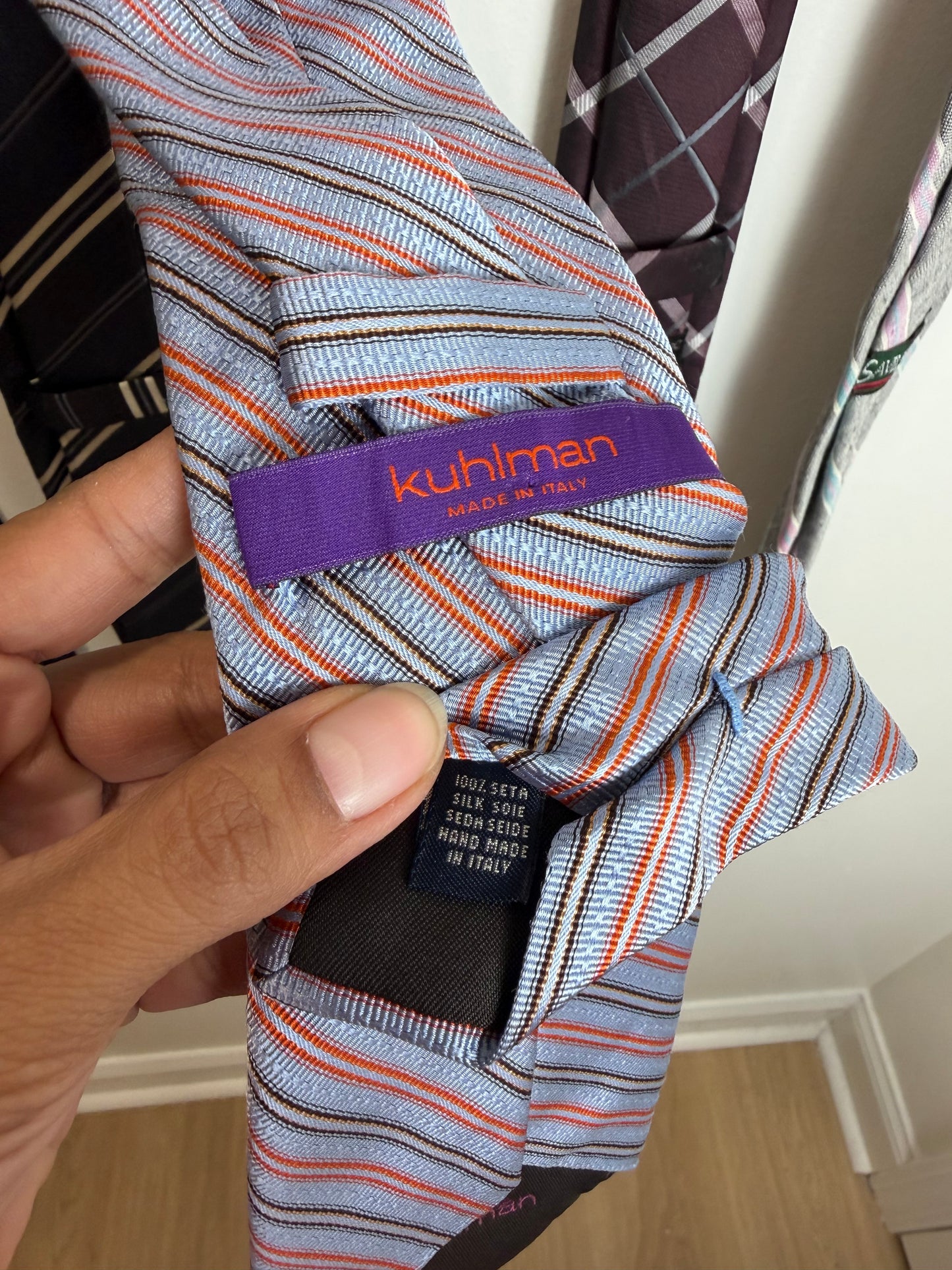 Designer Men’s Tie Lot of 5 Silk Neckties Ike Behar Ferre Kuhlman Banana Republic