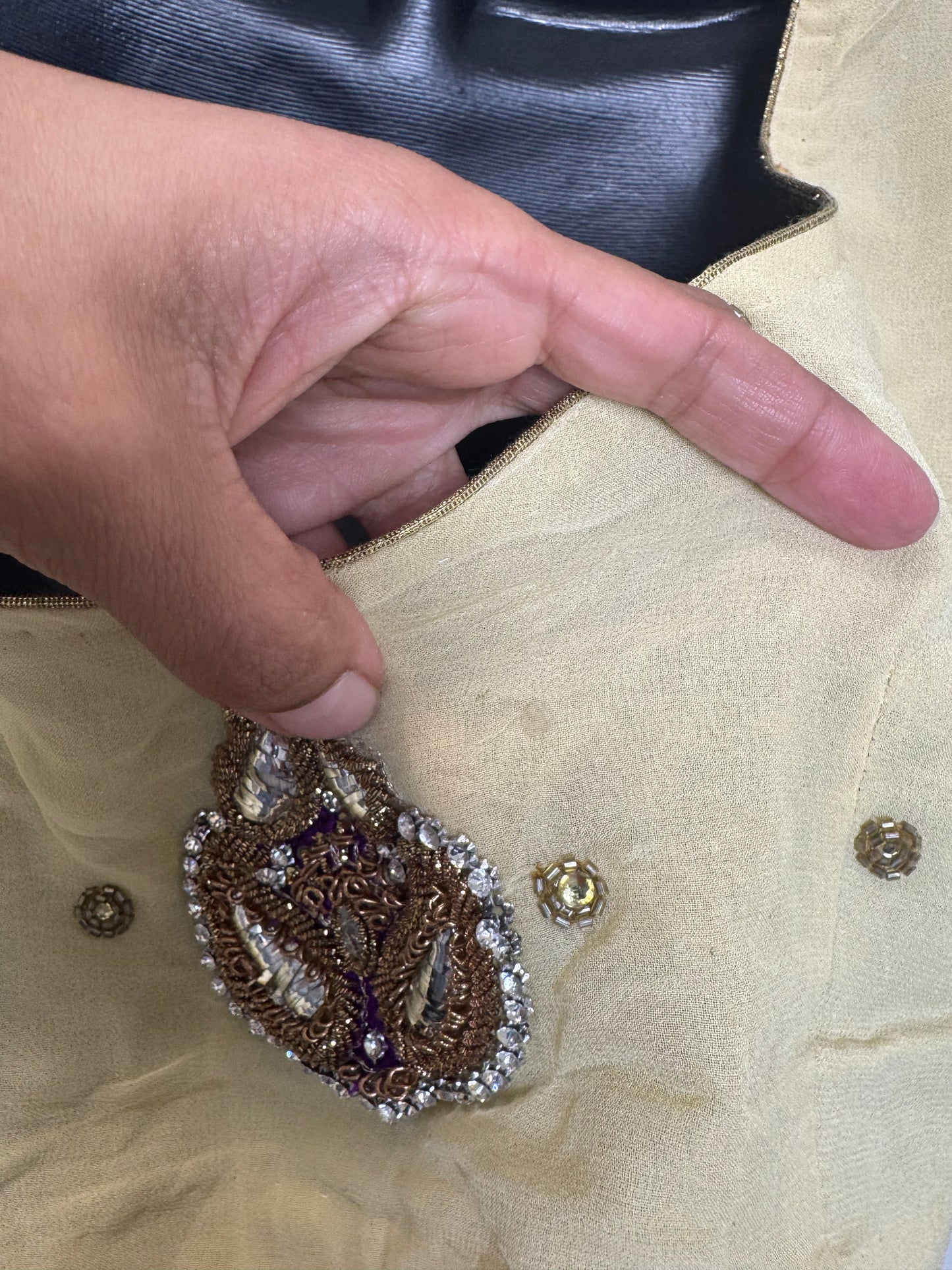 Beige purple Blouse - 38