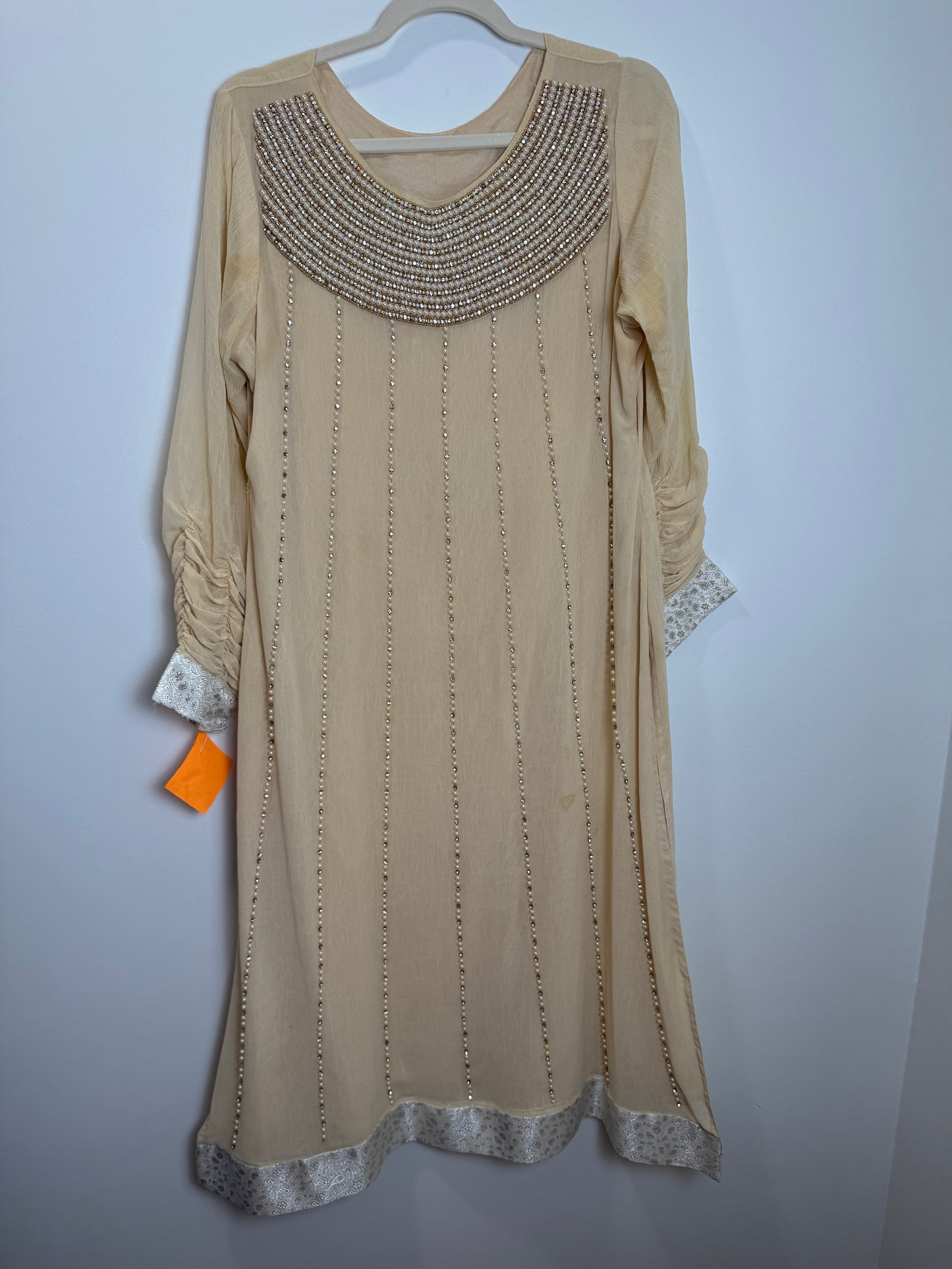 Beige pearl kurta - 42
