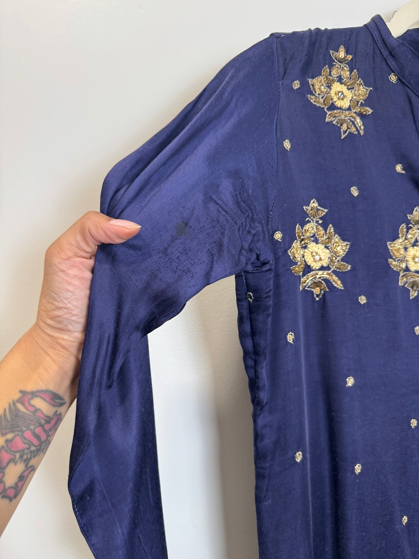 Blue Gold Kurta - 38