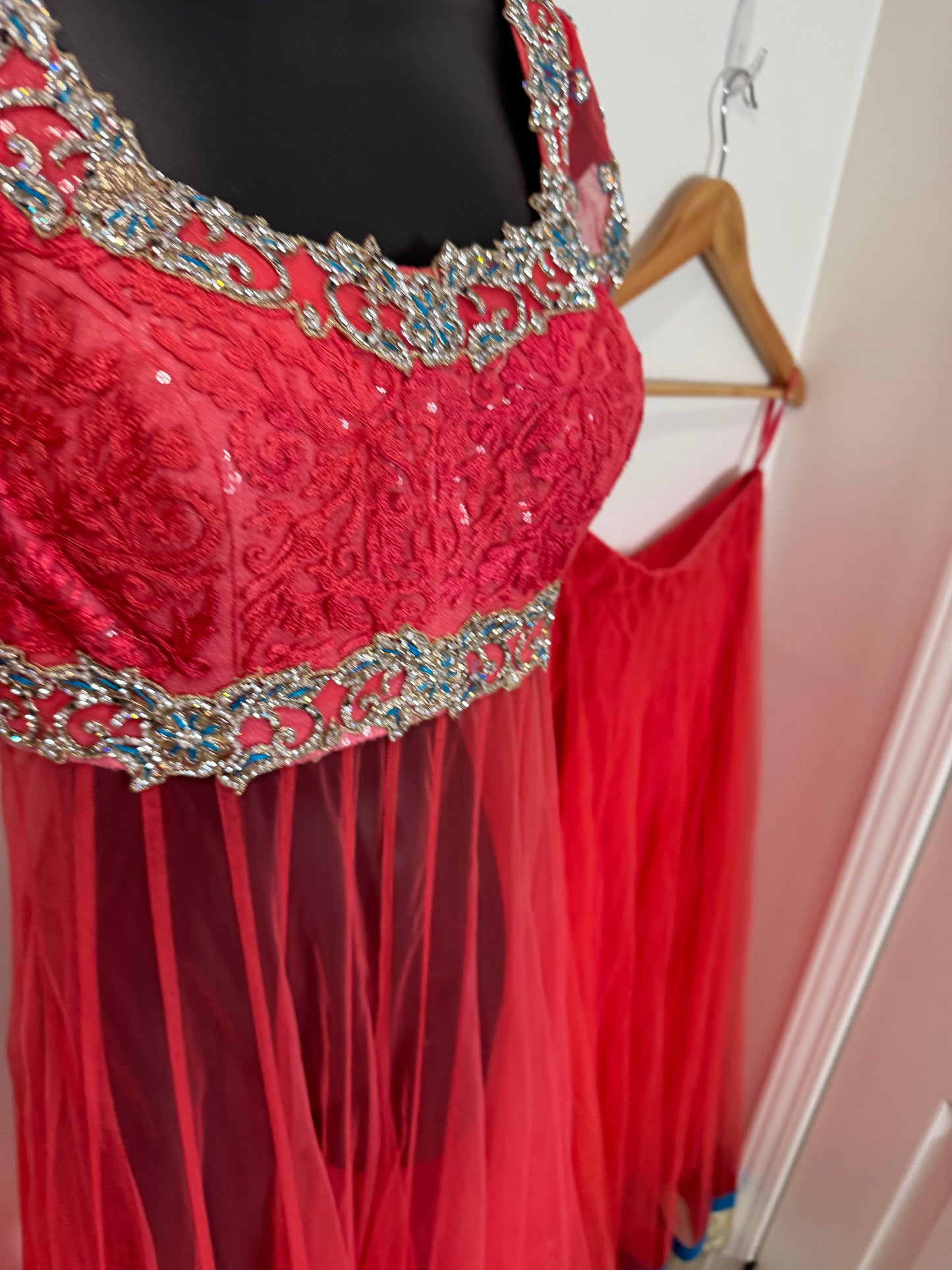 Red Orange Lehenga - 32