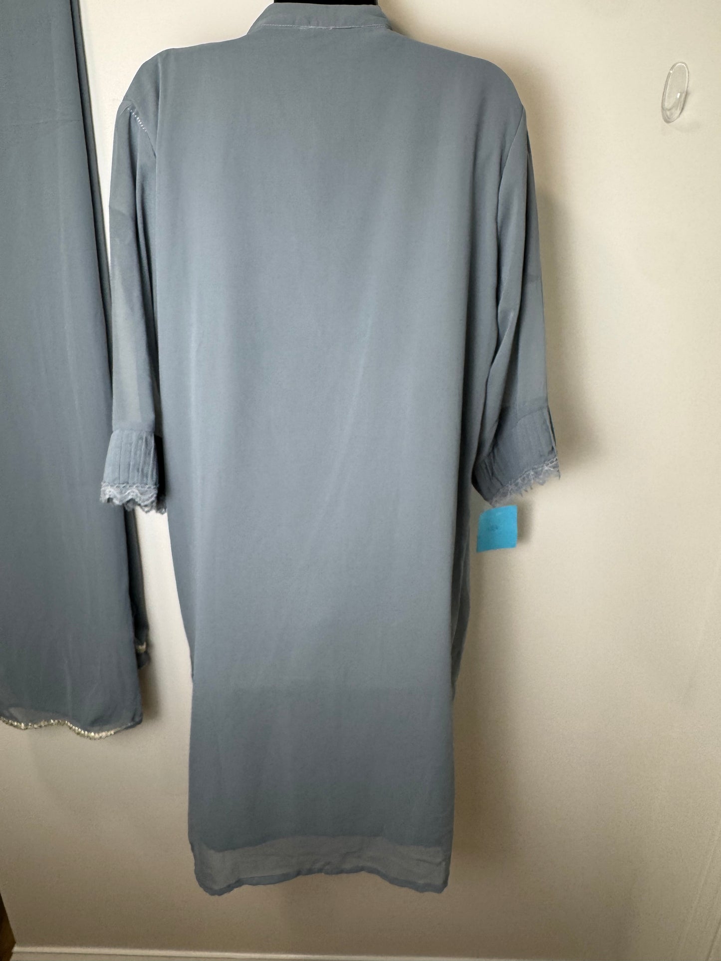 Gray Floral Lace - 46