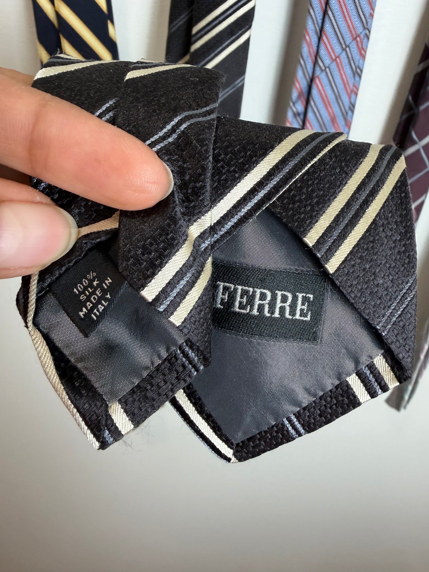 Designer Men’s Tie Lot of 5 Silk Neckties Ike Behar Ferre Kuhlman Banana Republic