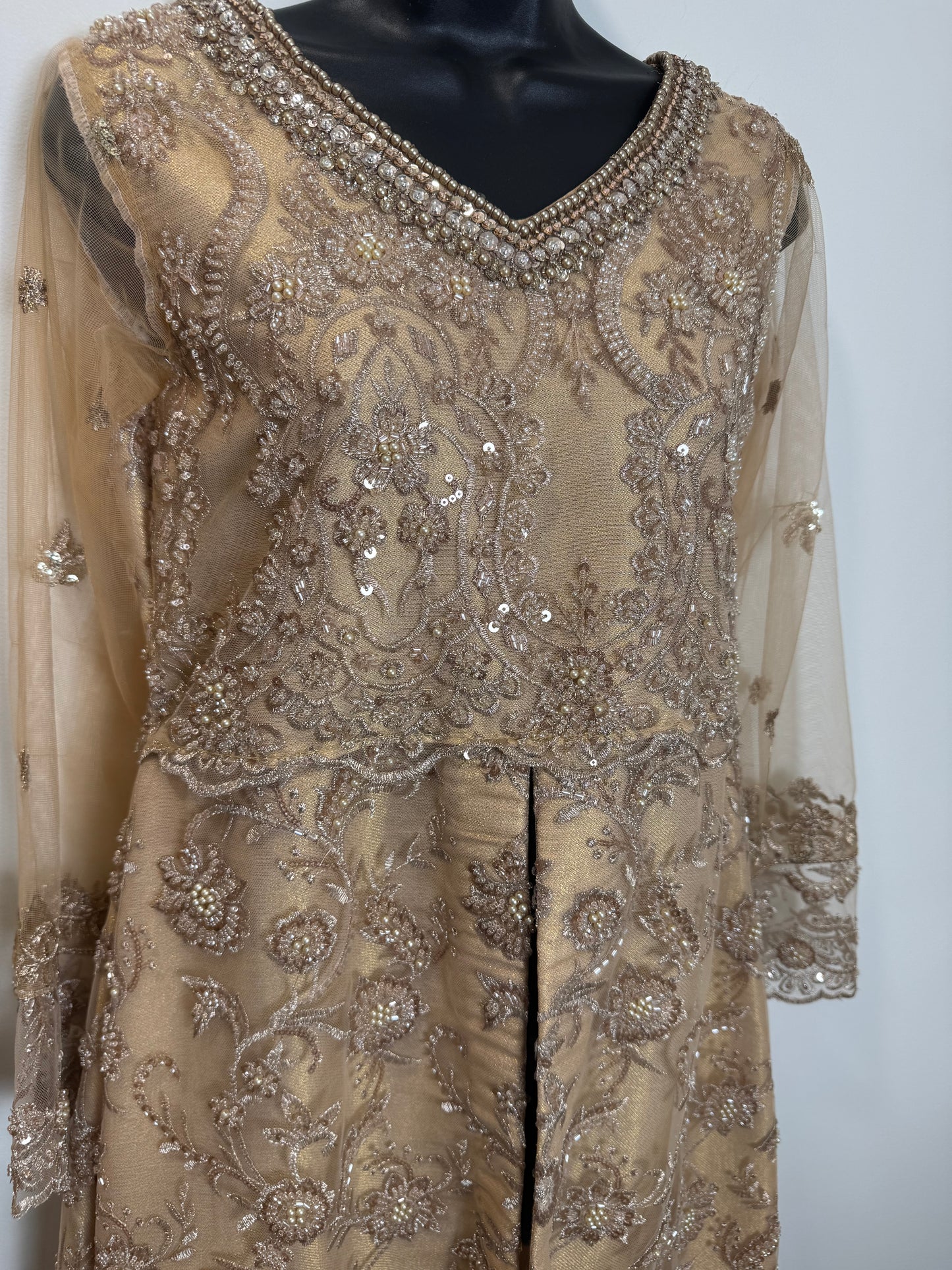 Beige Kurta Duppatta - 34