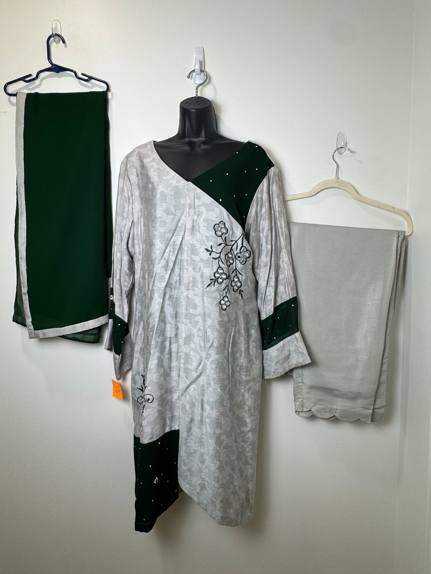 Silver Green Suit - 46