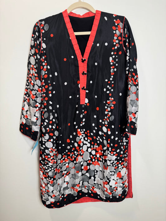 Black Orange White Kurta - 36