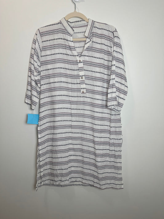 White Black Lines Kurta - 38