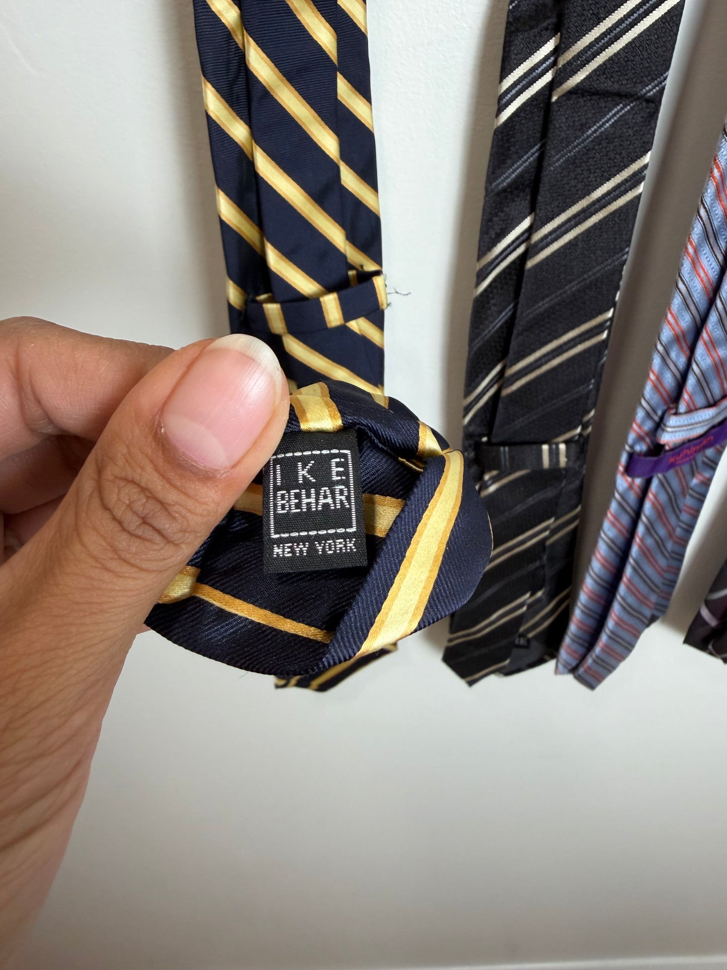 Designer Men’s Tie Lot of 5 Silk Neckties Ike Behar Ferre Kuhlman Banana Republic