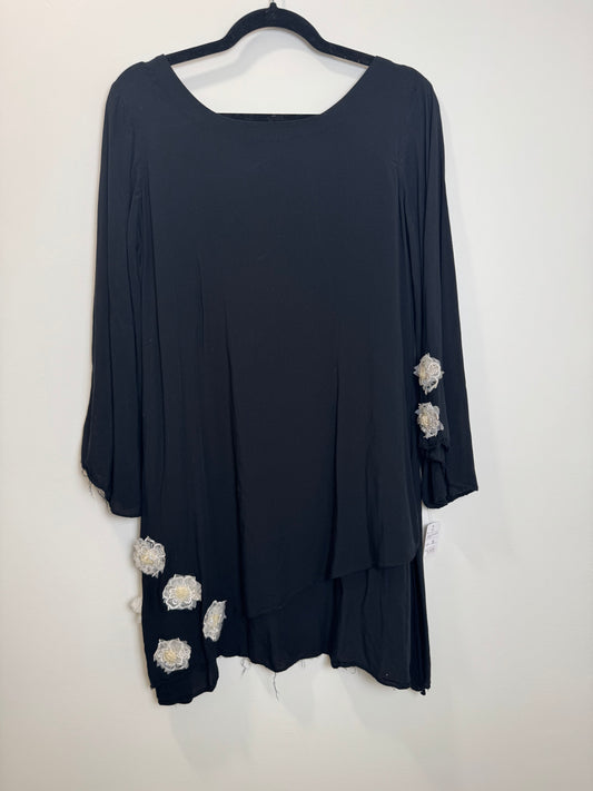 Black White Flowers Kurta - 38