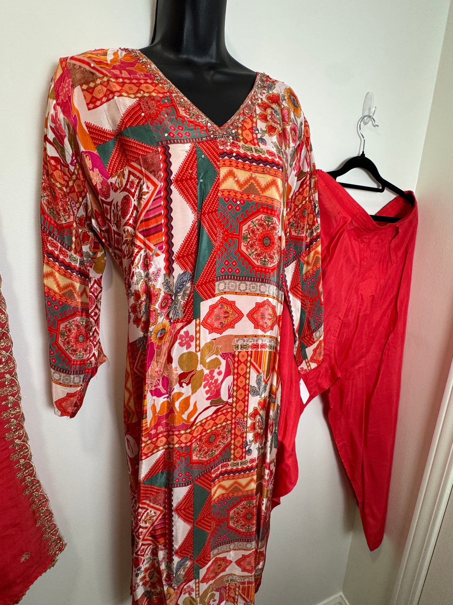 Orange Print Suit - 44