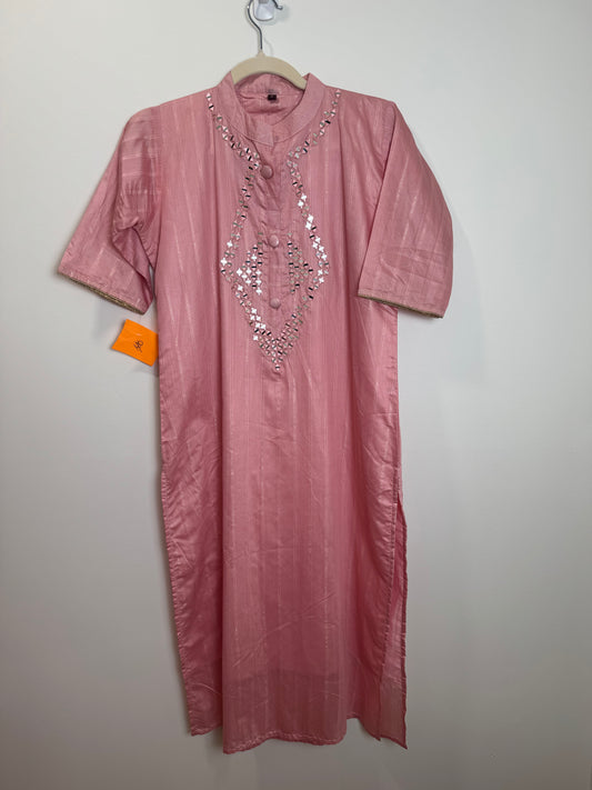 Pink Mirror Kurta - 40