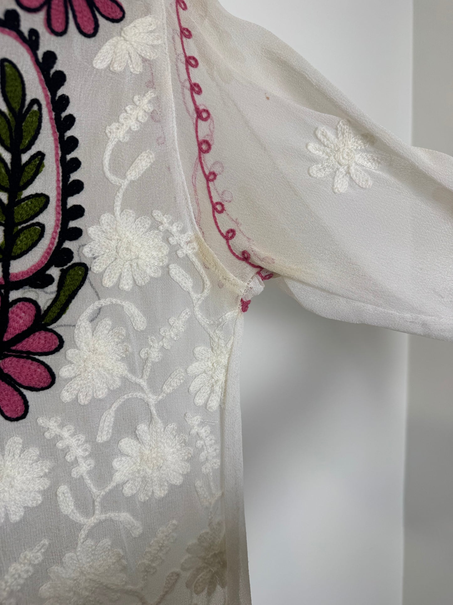 White Black Pink Kurta - 38