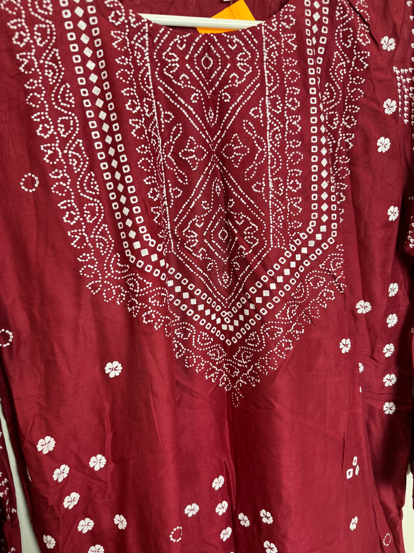 Maroon White Kurta - 40