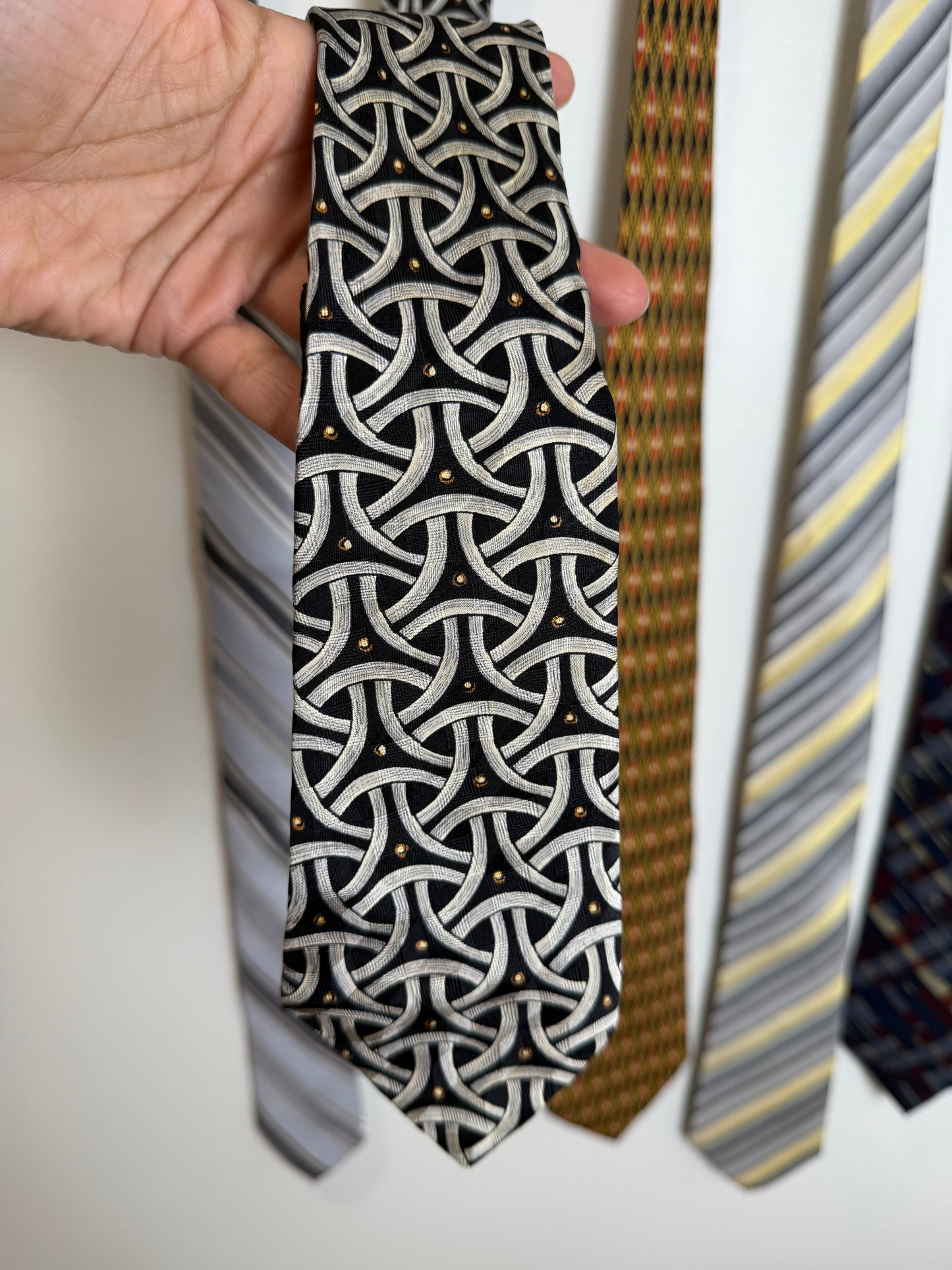 Men’s Designer Tie Lot of 5 Silk Paul Fredrick Per Luomo Henry Grethel