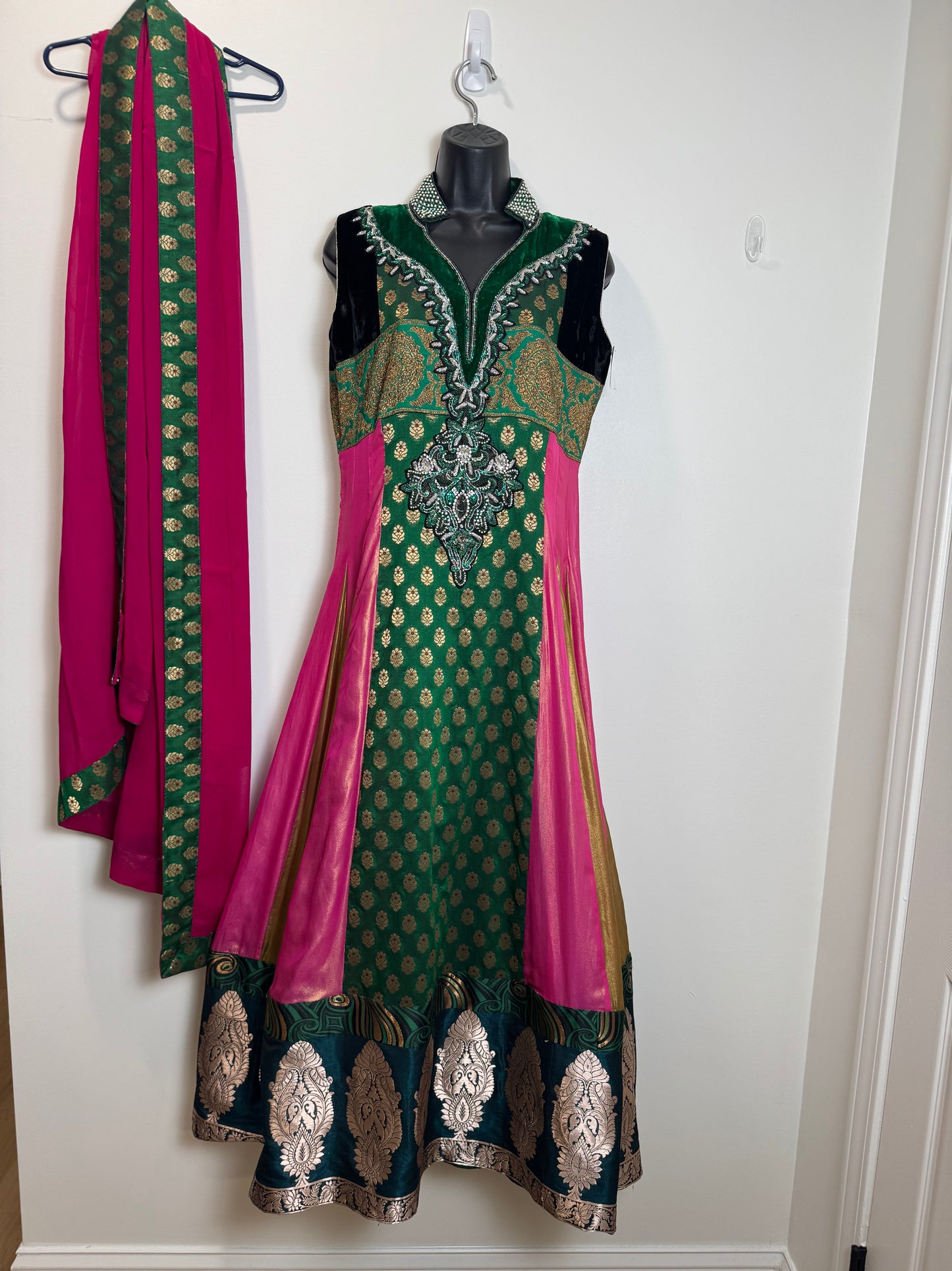 Green Pink Anarkali - 36