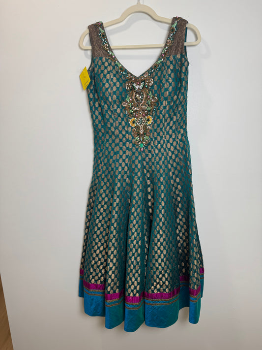 Green Teal Anarkali Kurta - 36