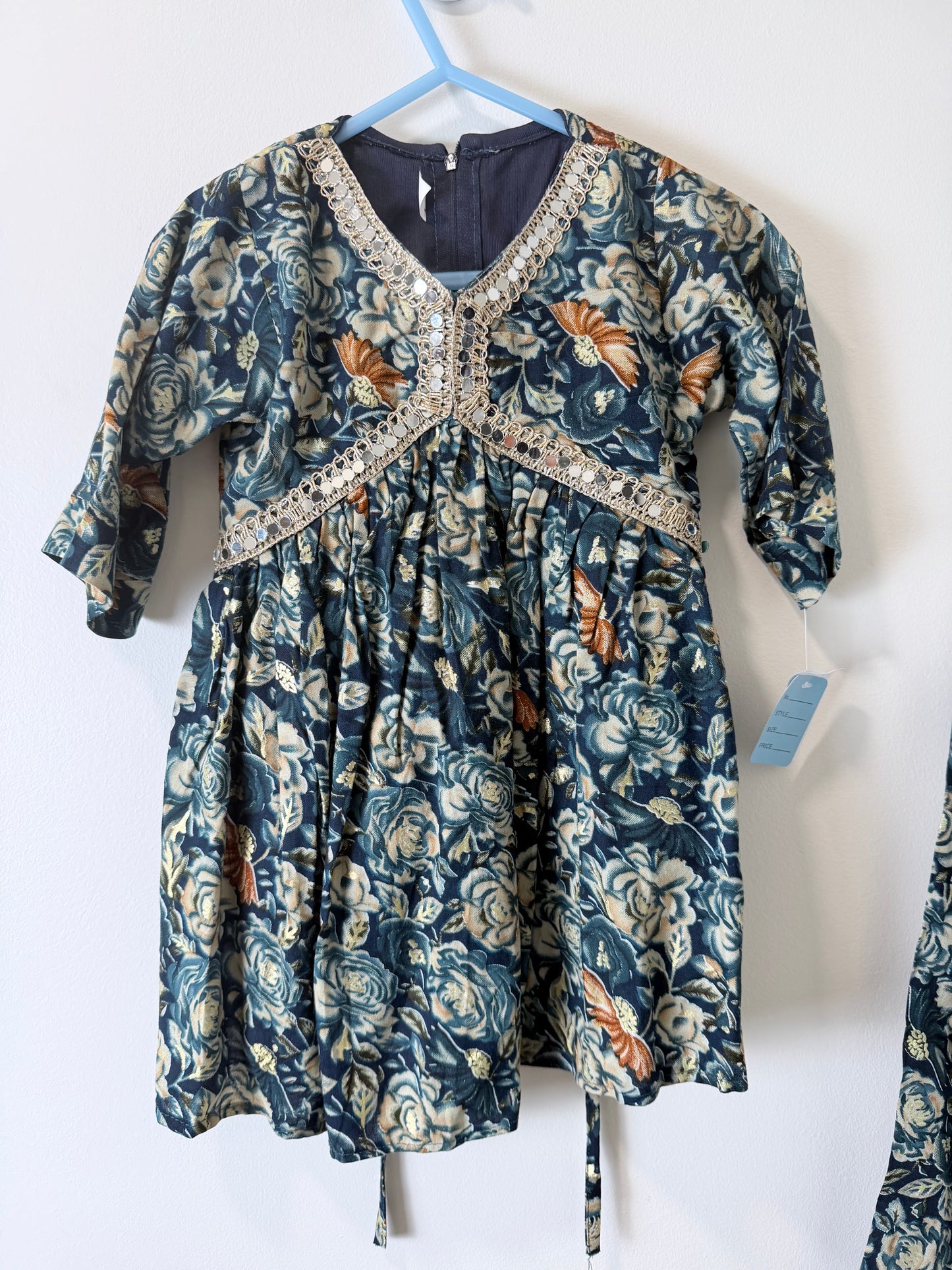Navy Floral - Kids Size 18