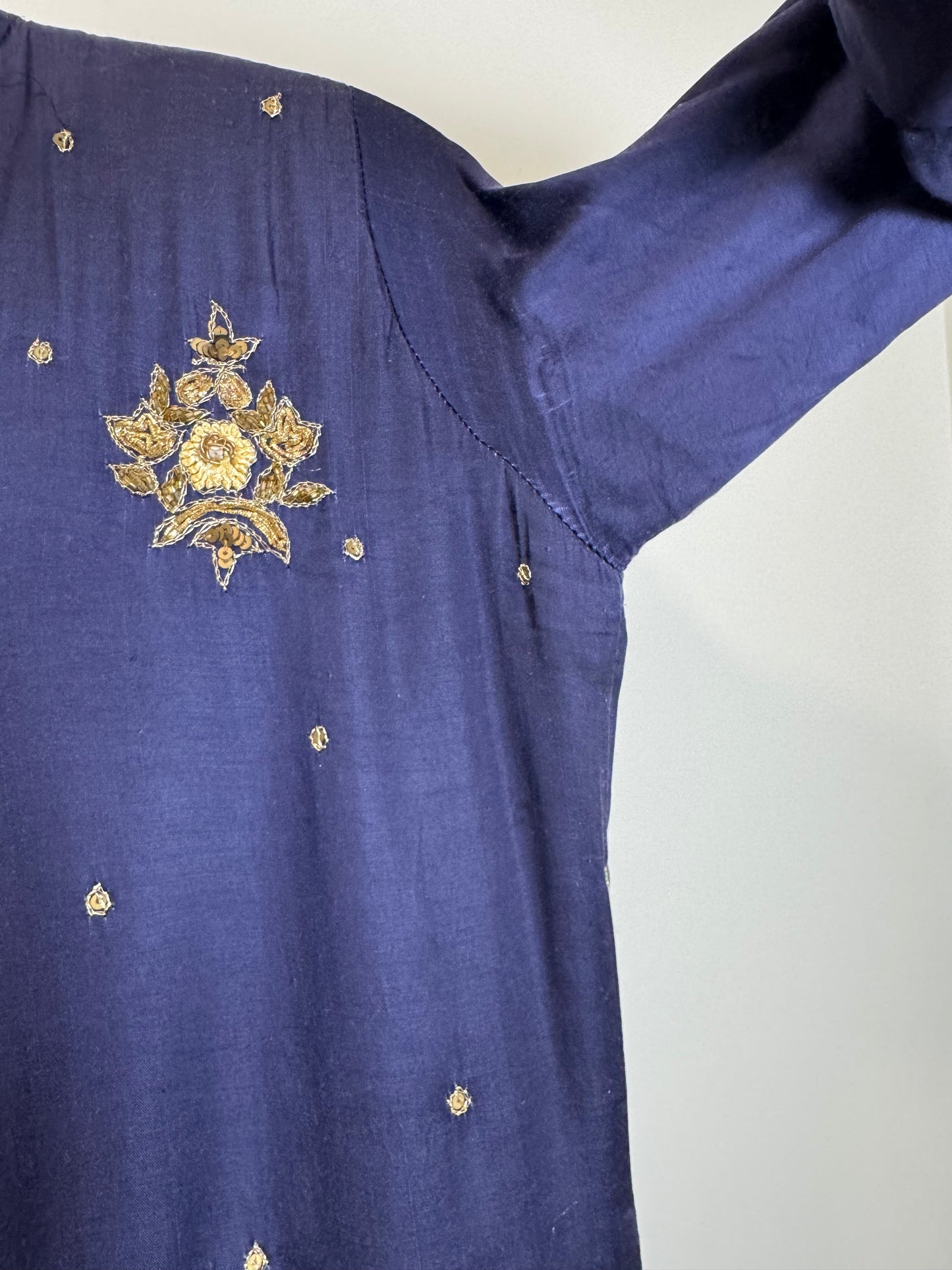 Blue Gold Kurta - 38