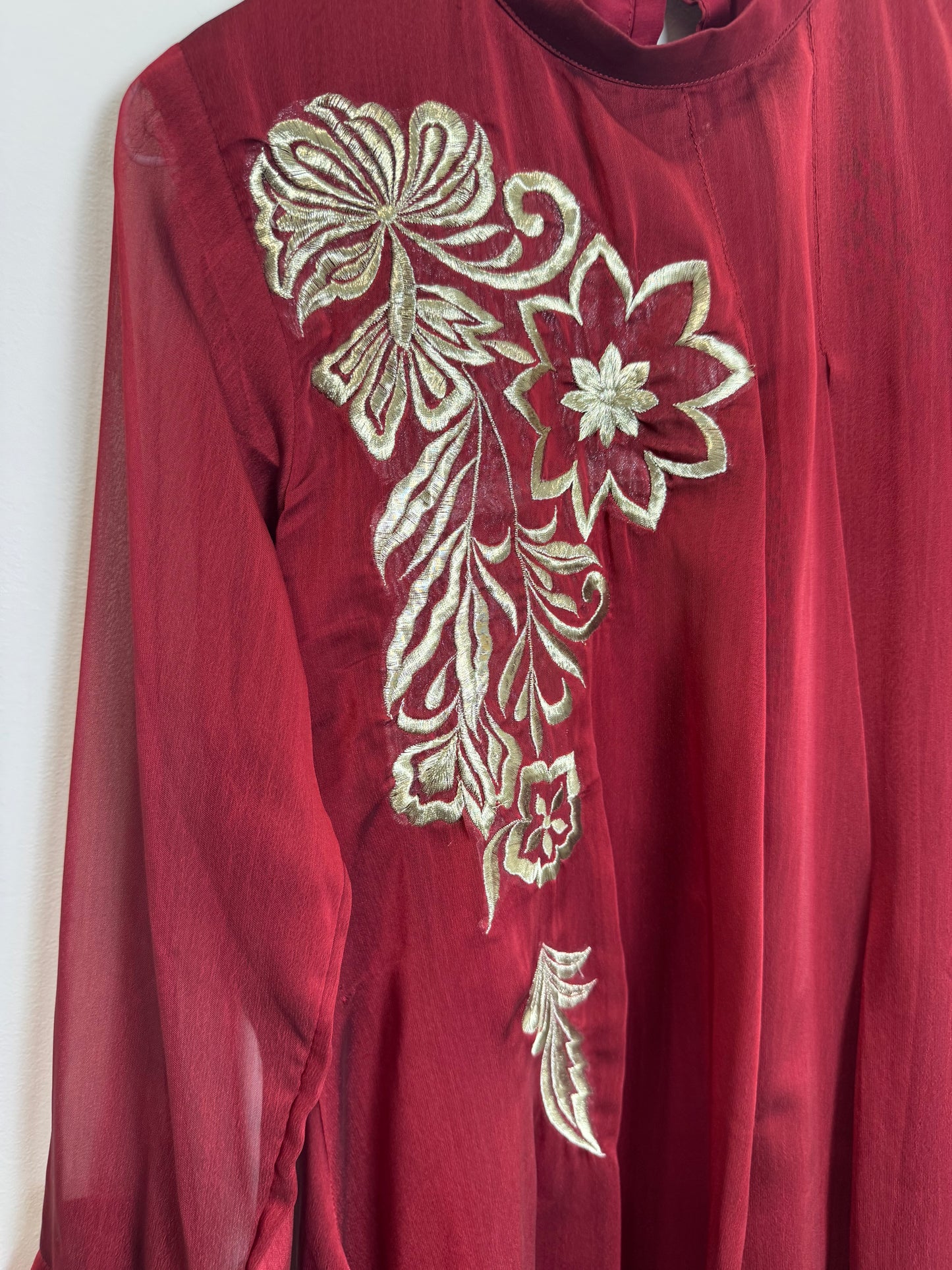 Maroon Gold Kurta - 38