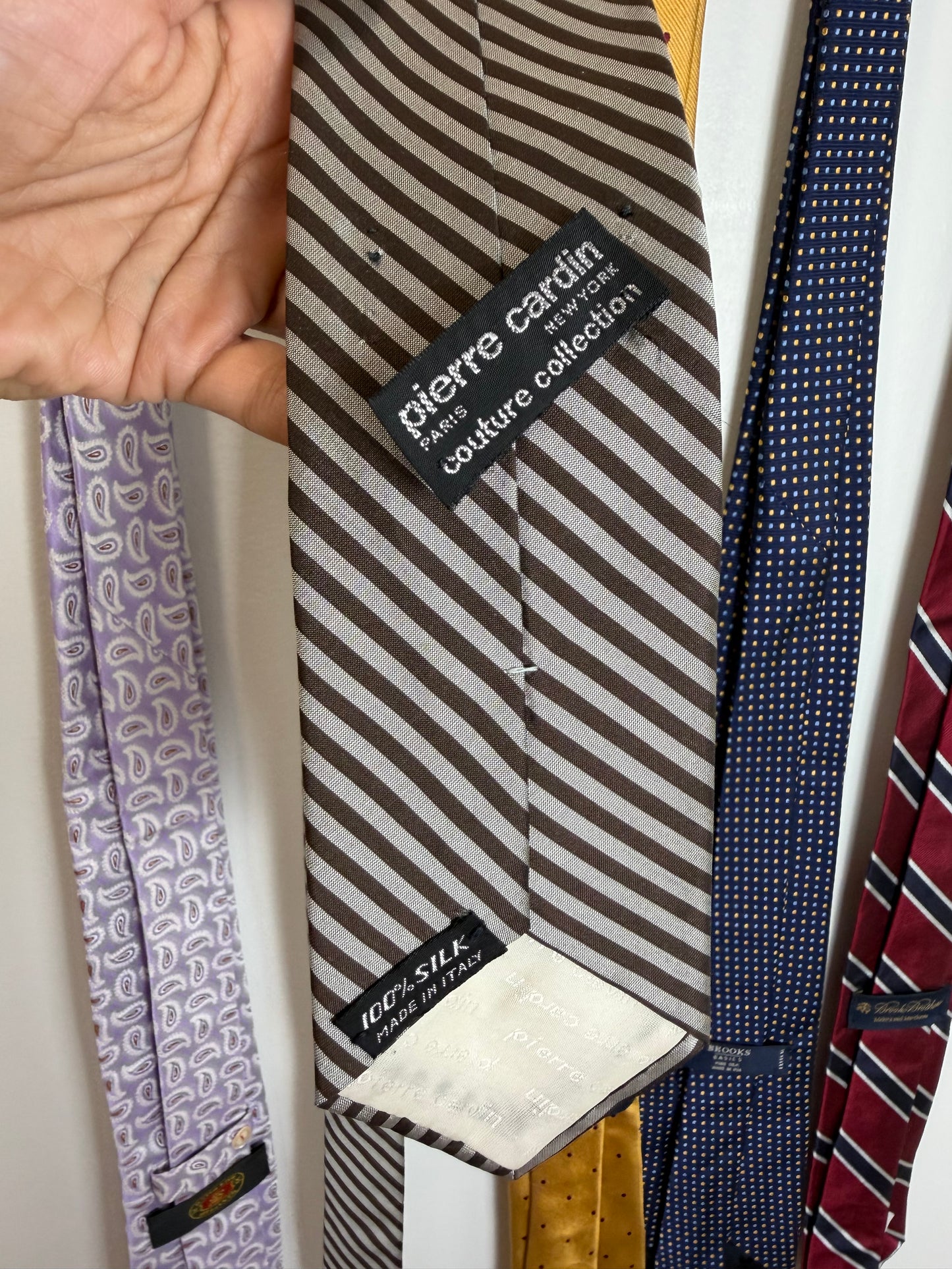 Designer Silk Tie Lot Brooks Brothers H Stockton Pierre Cardin St Andrews