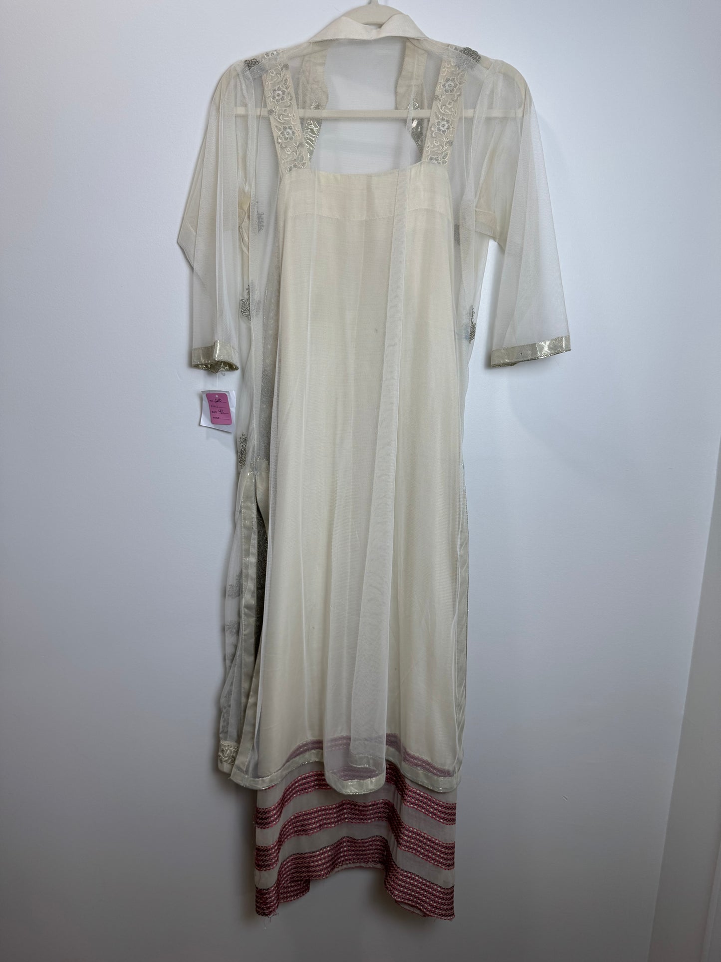 White Beige Kurta - 40