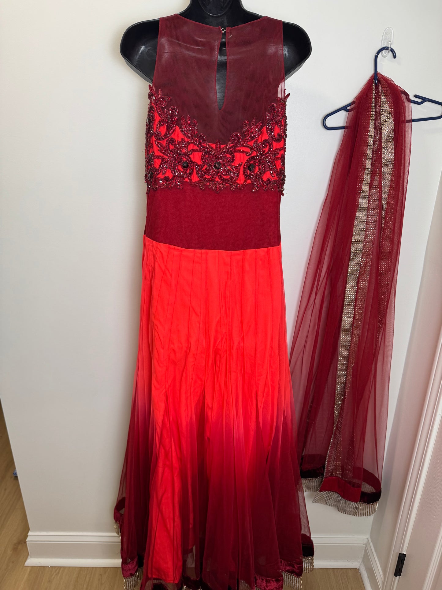 Red Orange Gown - 38