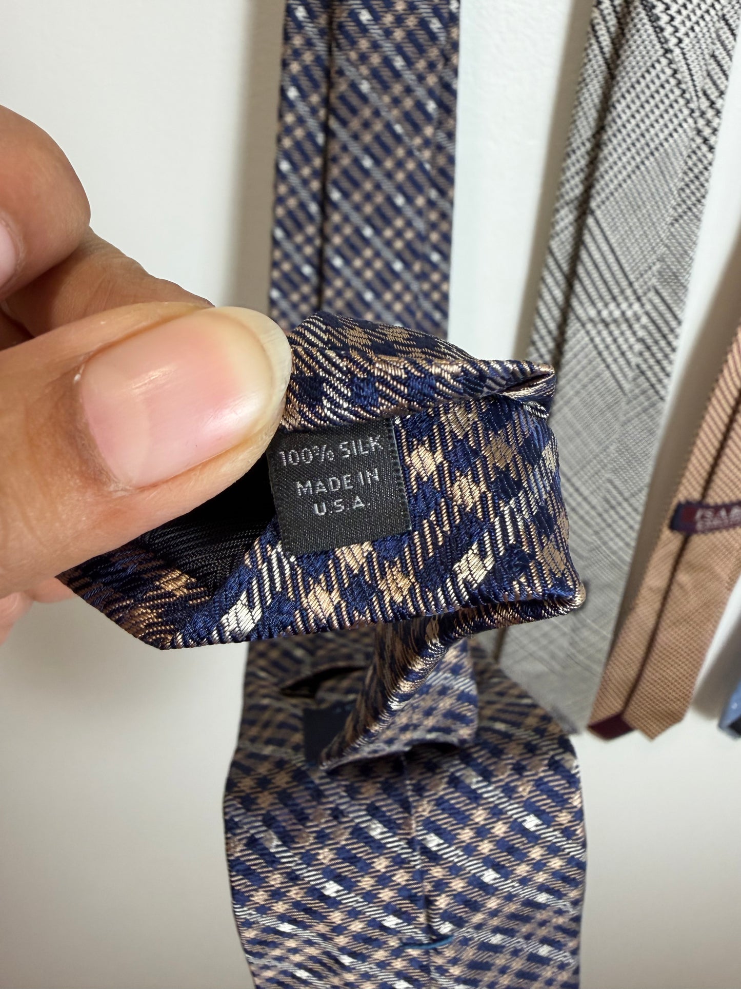 Designer Silk Tie Lot of 5 Barneys J.Crew Robert Talbott Joseph Abboud