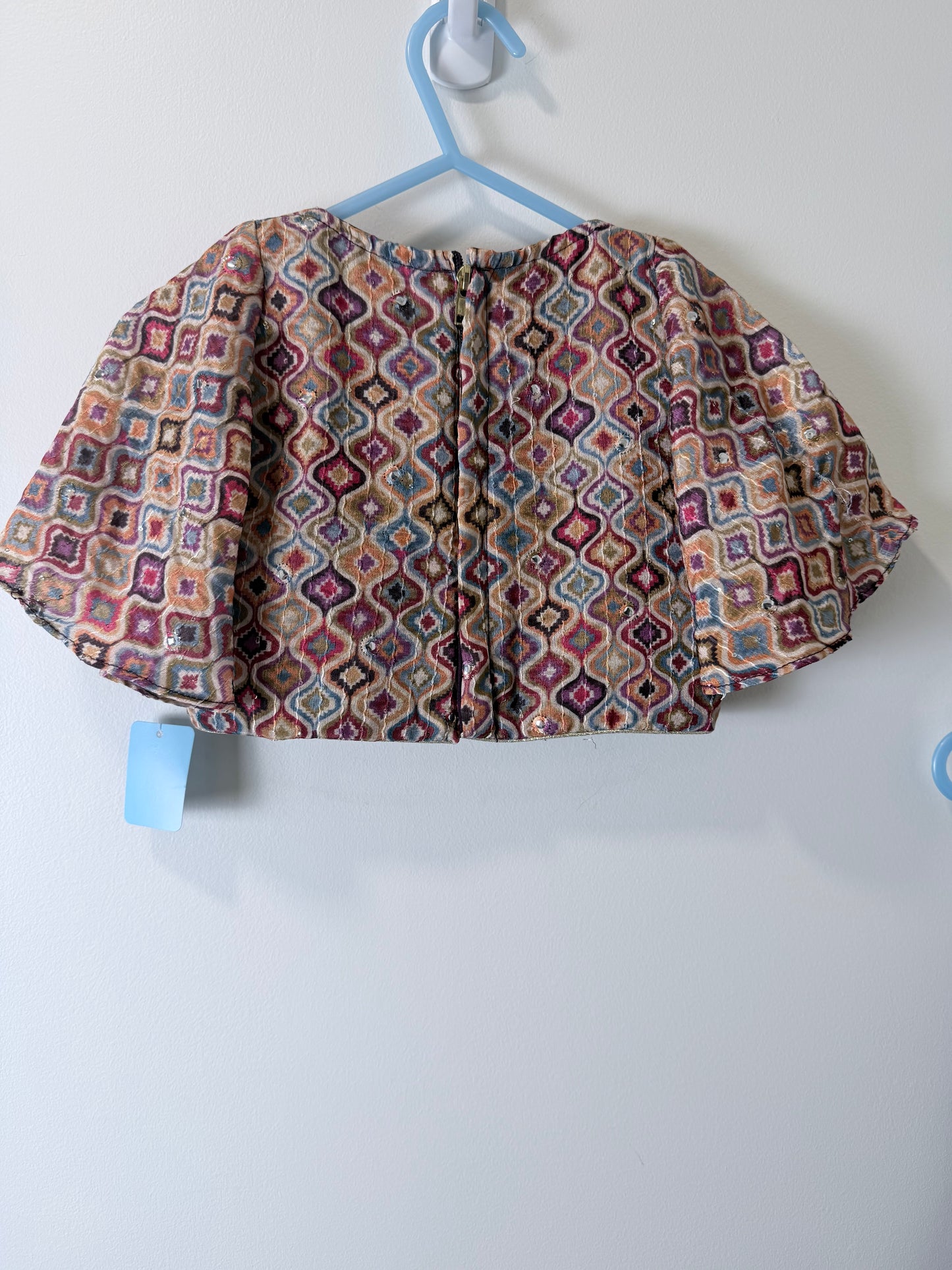 Burgundy print Sharara - Kids Size 18