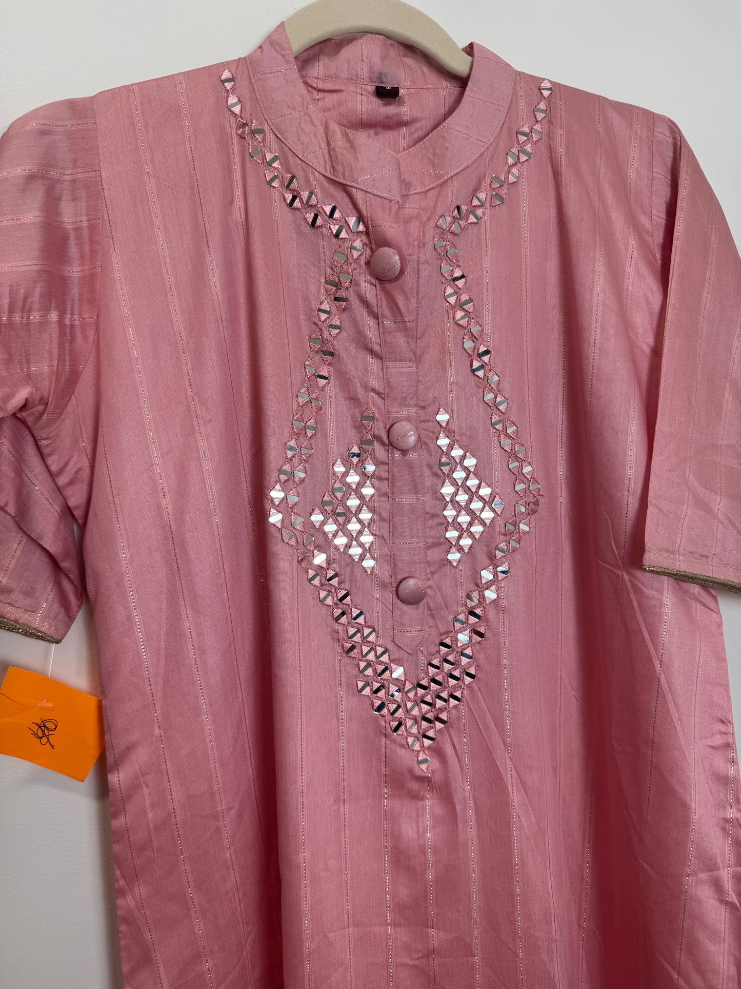 Pink Mirror Kurta - 40