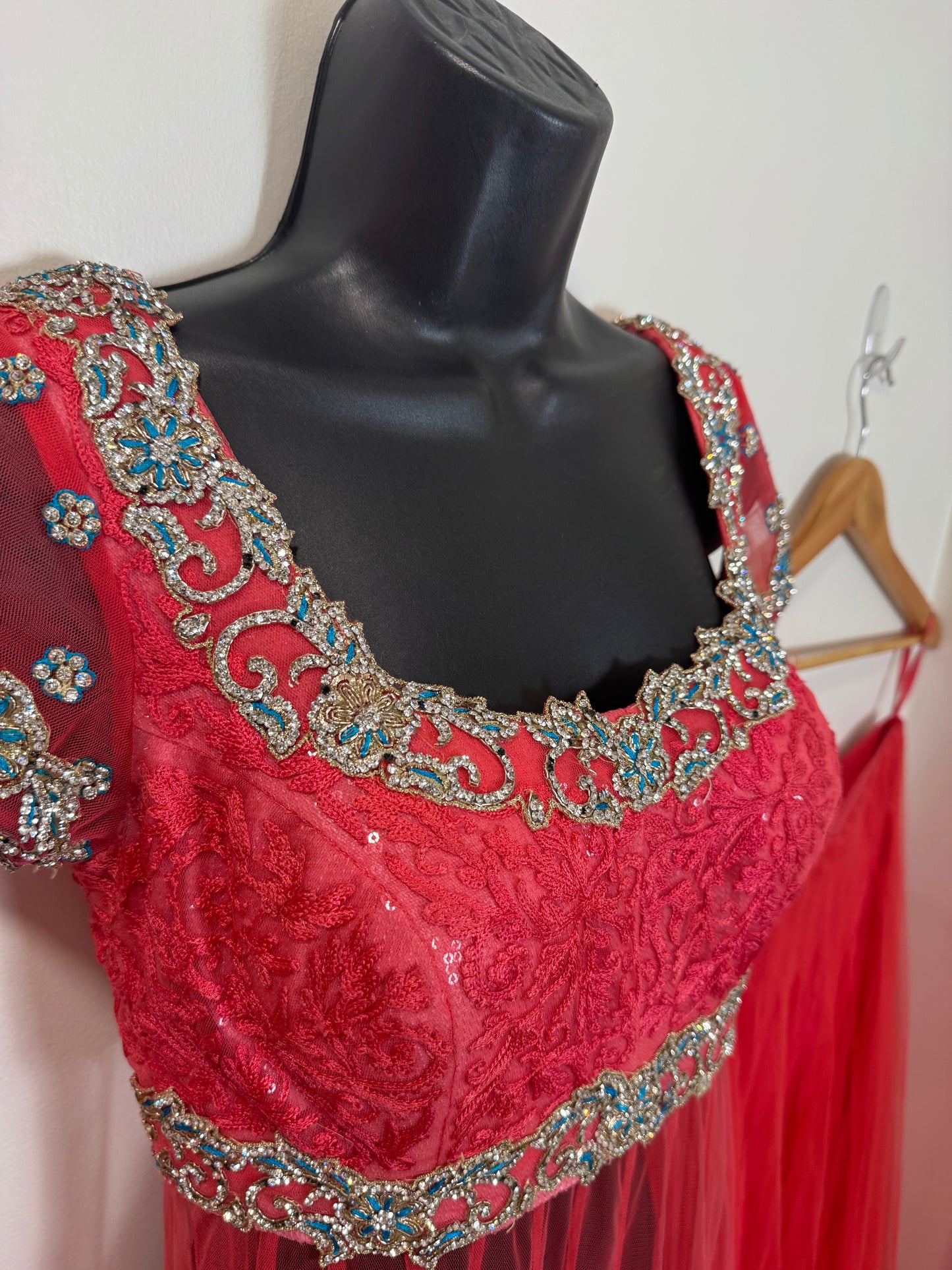 Red Orange Lehenga - 32