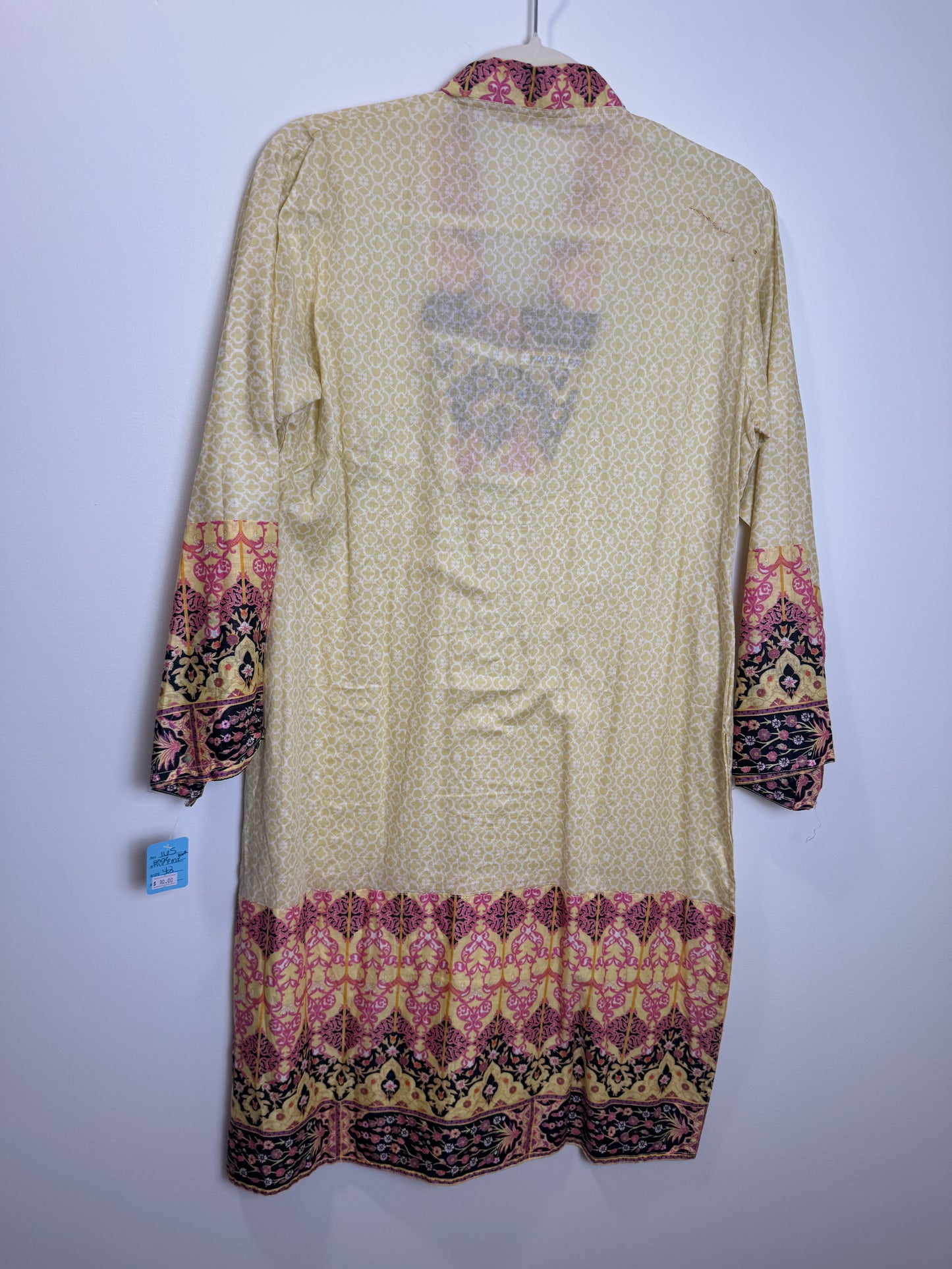Beige red kurta - 42