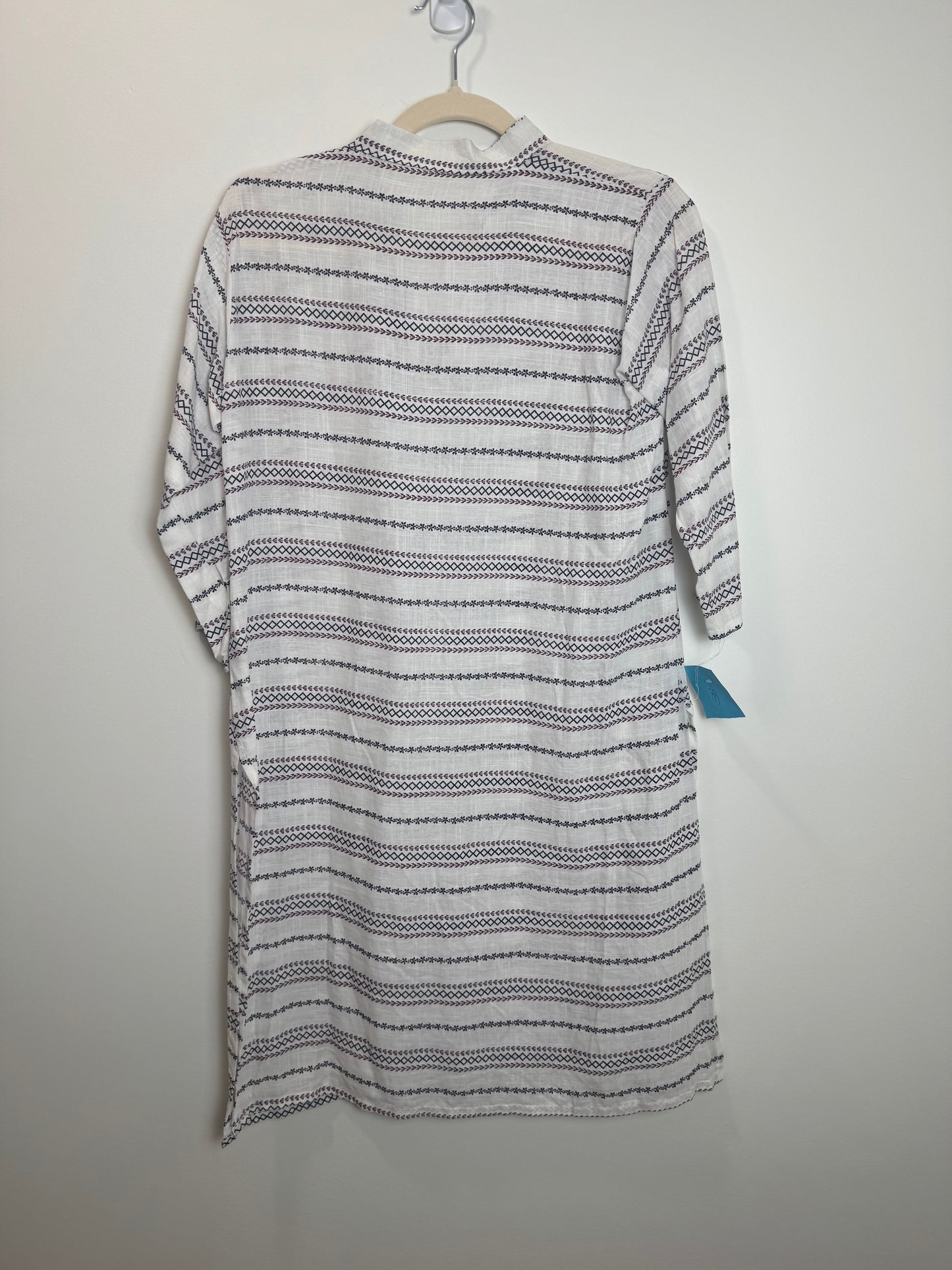 White Black Lines Kurta - 38