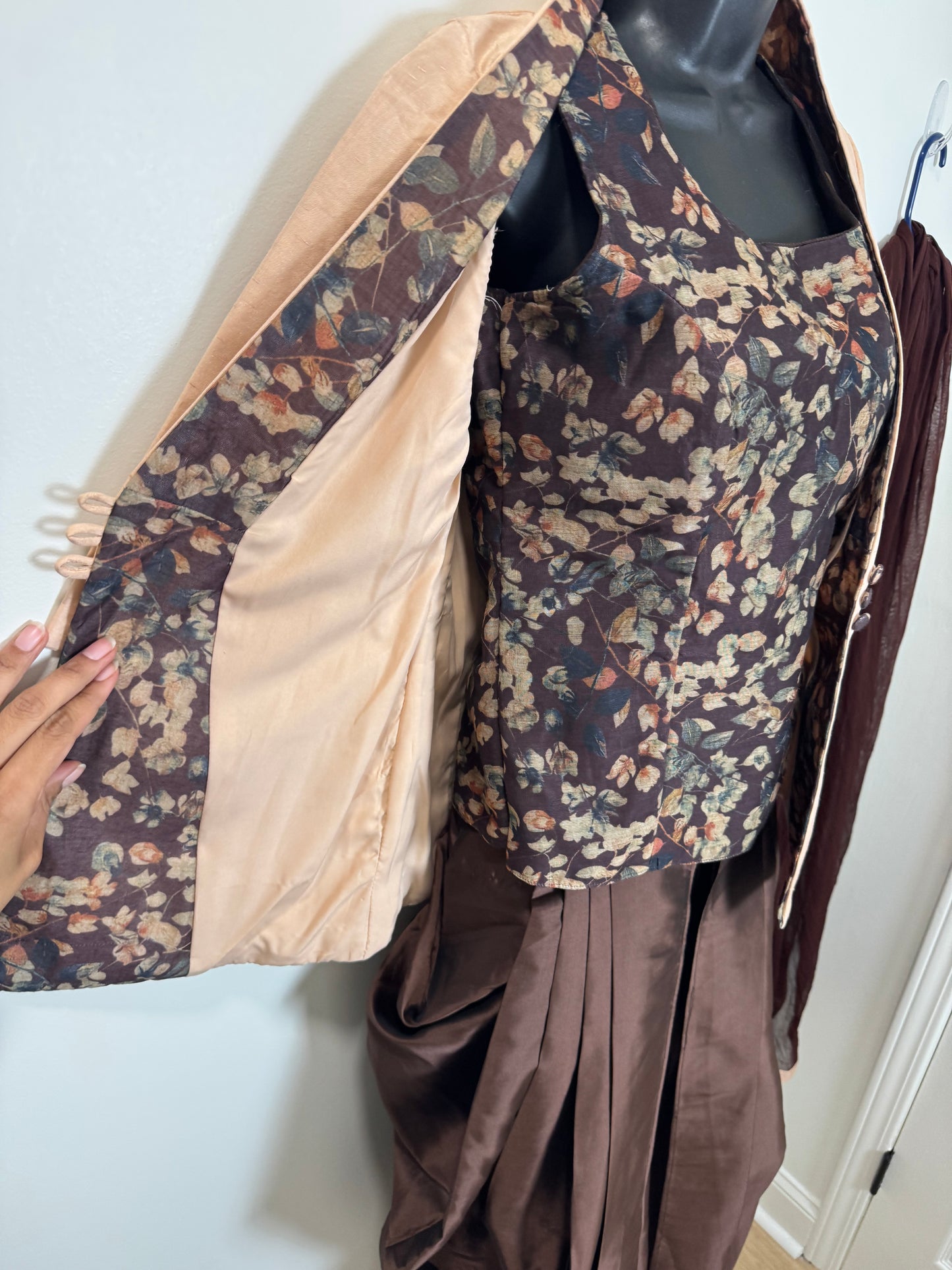 Brown Pink Dhoti - 36