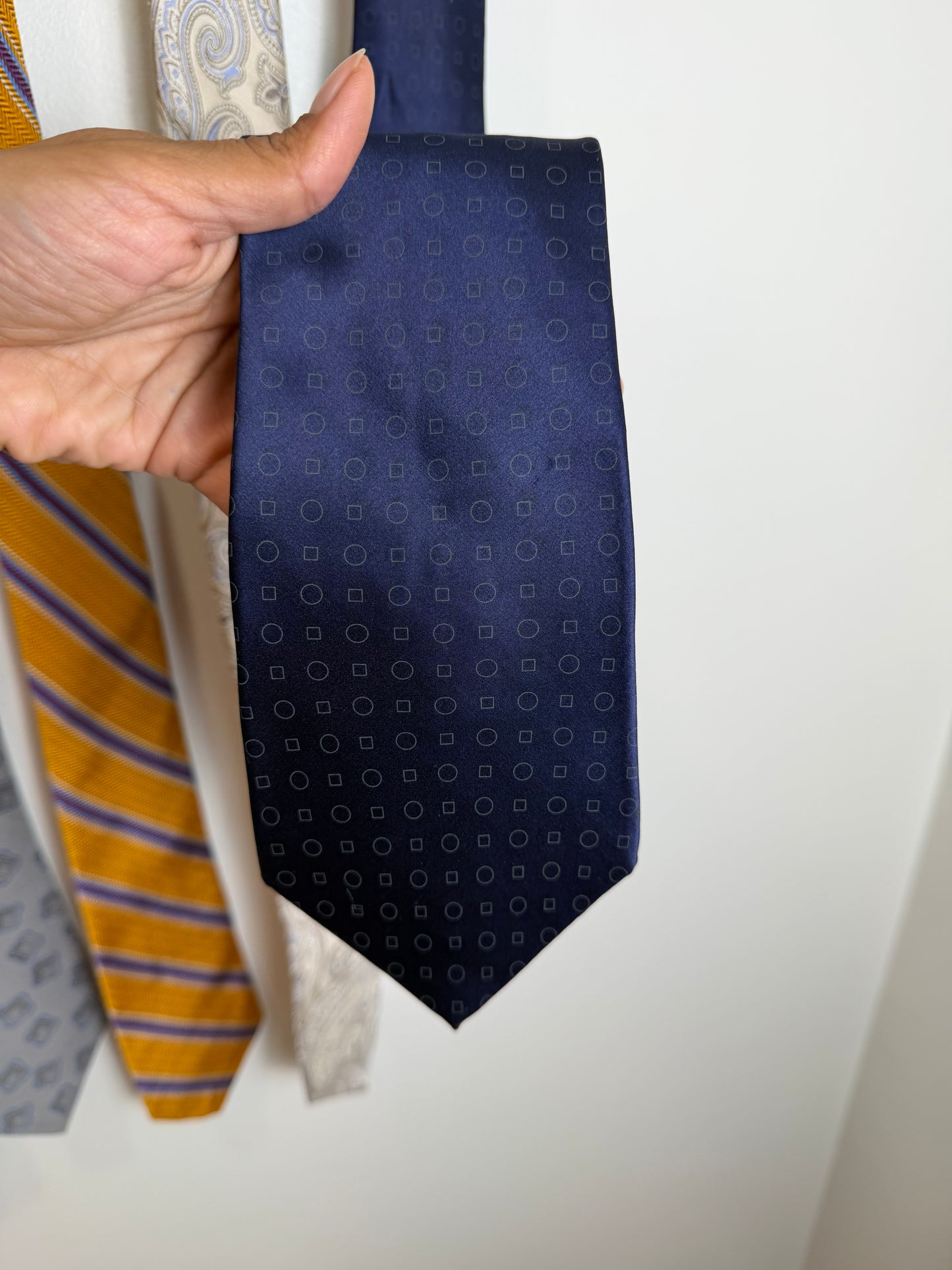 Vintage Designer Men’s Tie Lot of 5 – DKNY, Ike Behar, Robert Talbott, Brandini & Stockton