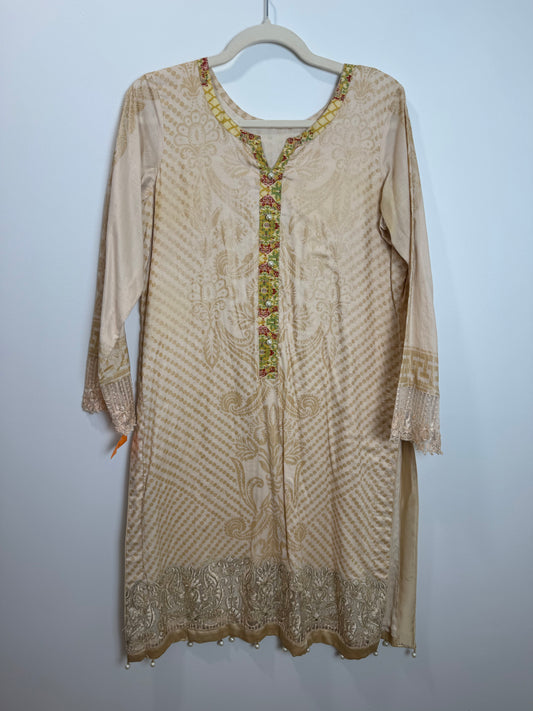 Beige Gold Kurta - 40