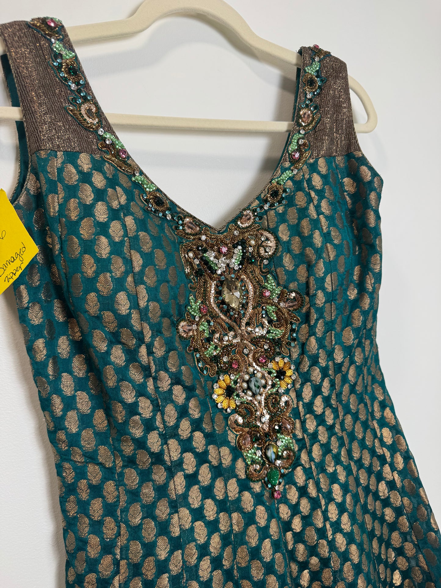 Green Teal Anarkali Kurta - 36