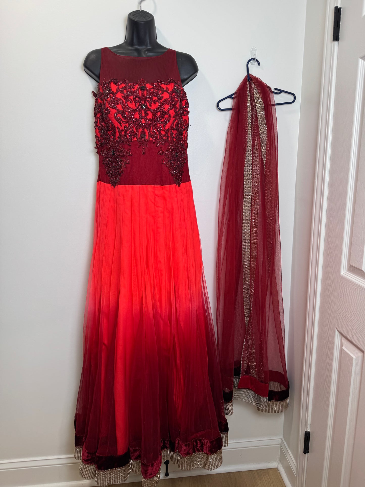 Red Orange Gown - 38