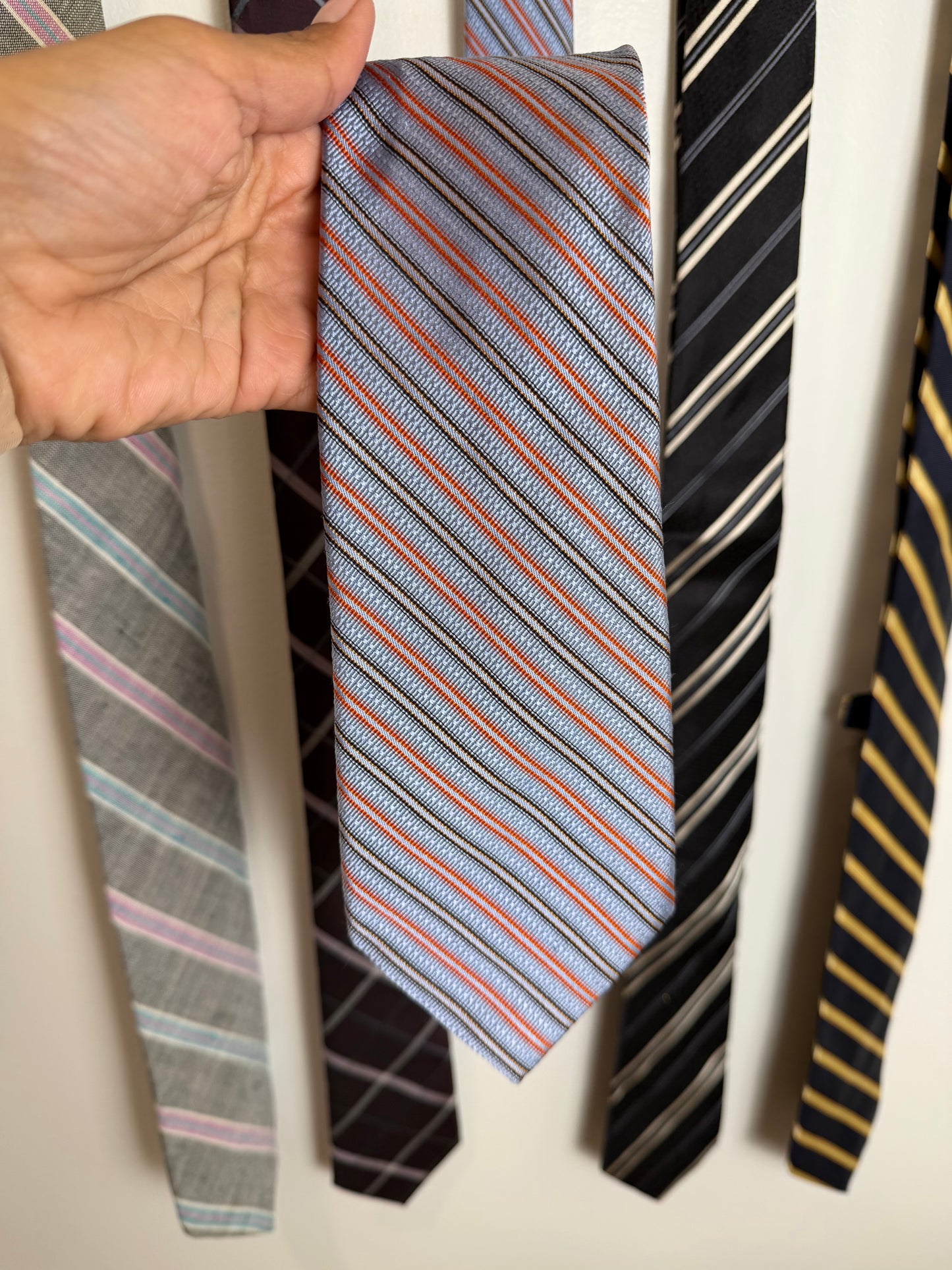 Designer Men’s Tie Lot of 5 Silk Neckties Ike Behar Ferre Kuhlman Banana Republic